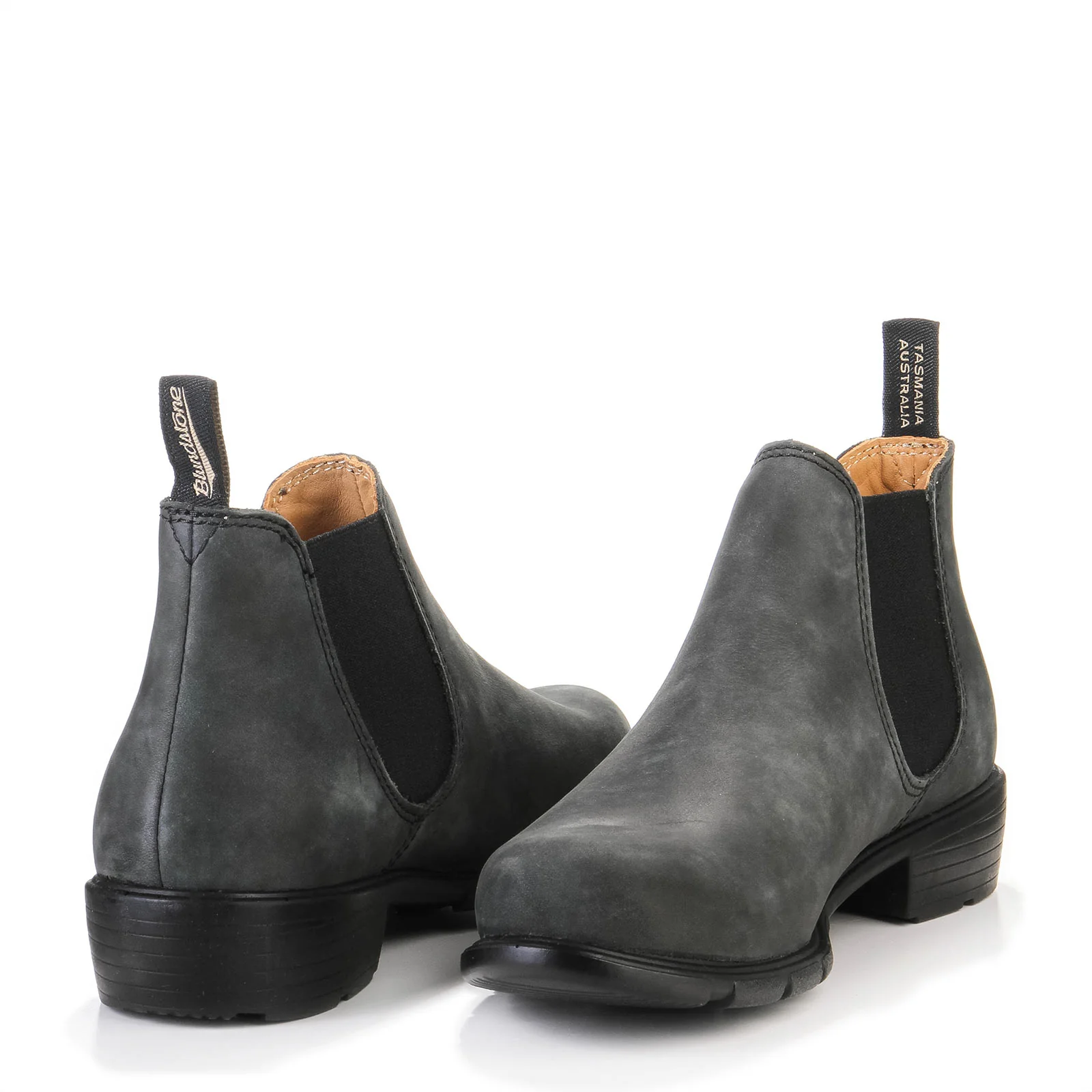 #1971 W Low Heeled Leather Boot rustic black - Image 3