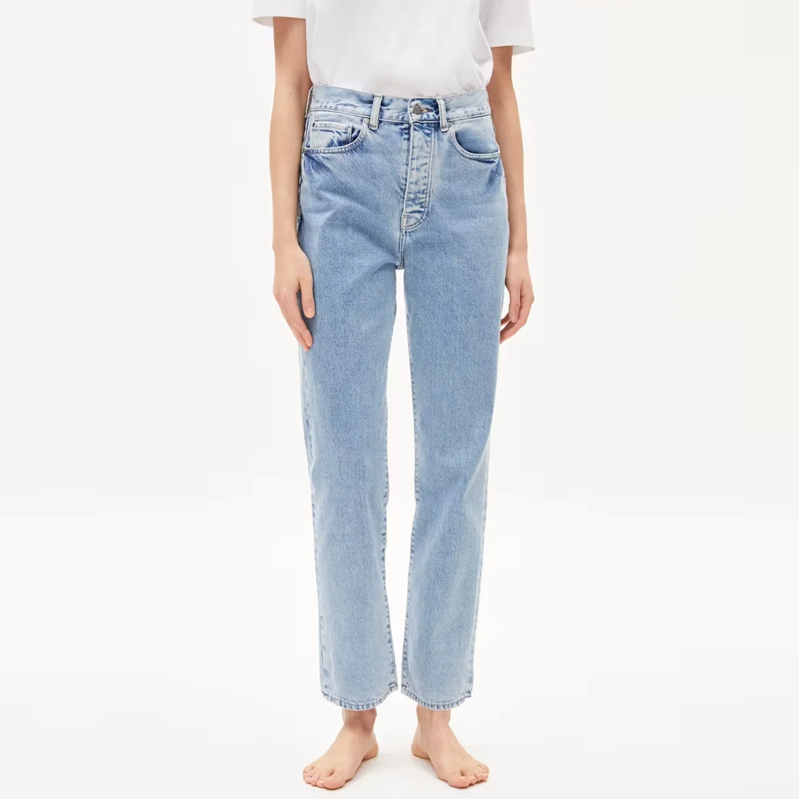 Aaikala Straight Leg High Waist Jeans light fresh blue - Image 2