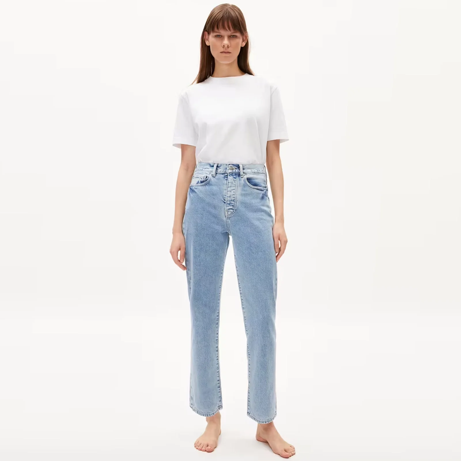 Aaikala Straight Leg High Waist Jeans light fresh blue - Image 3