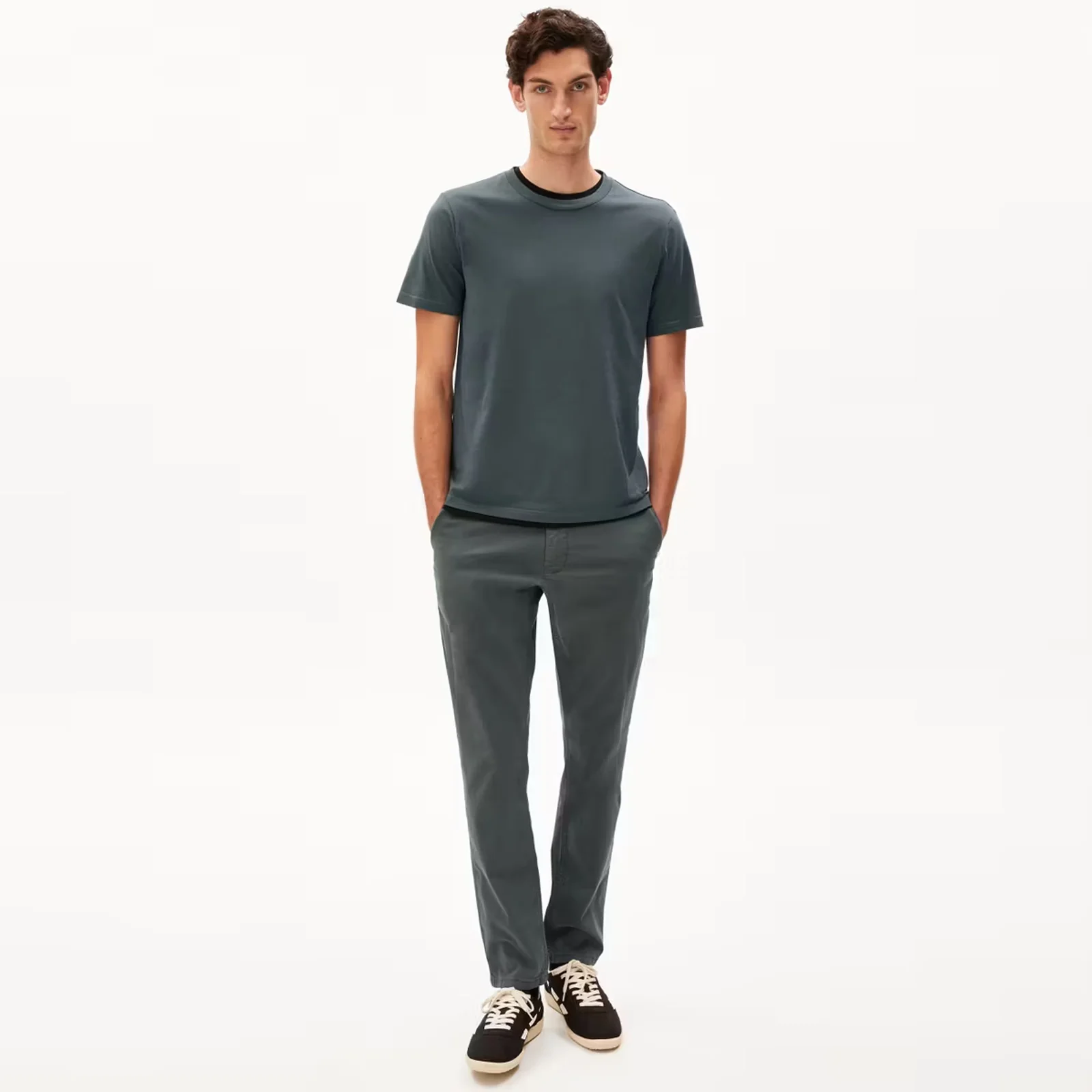 Aathan Regular Fit Chino space steel - Image 3
