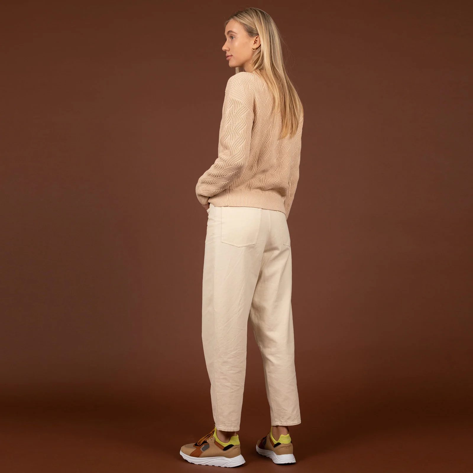 Adie Cotton Jumper sand - Image 3