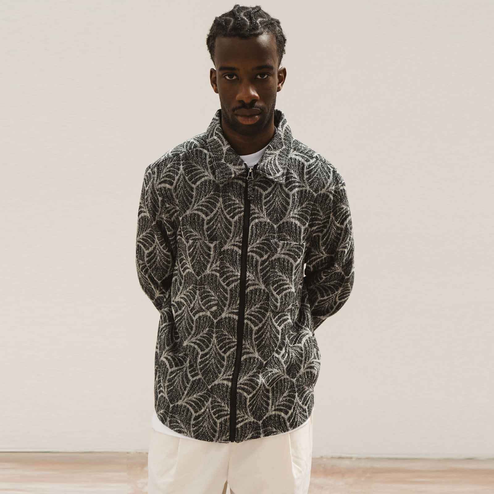 Aidan Jacket nero jacquard - Image 3