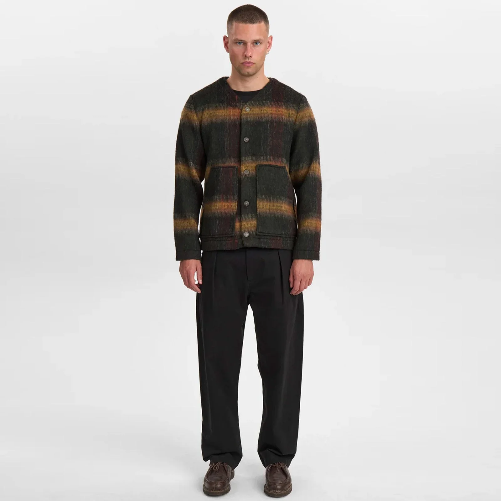 Akdan Heavy Twill Check Overshirt forest night - Image 3
