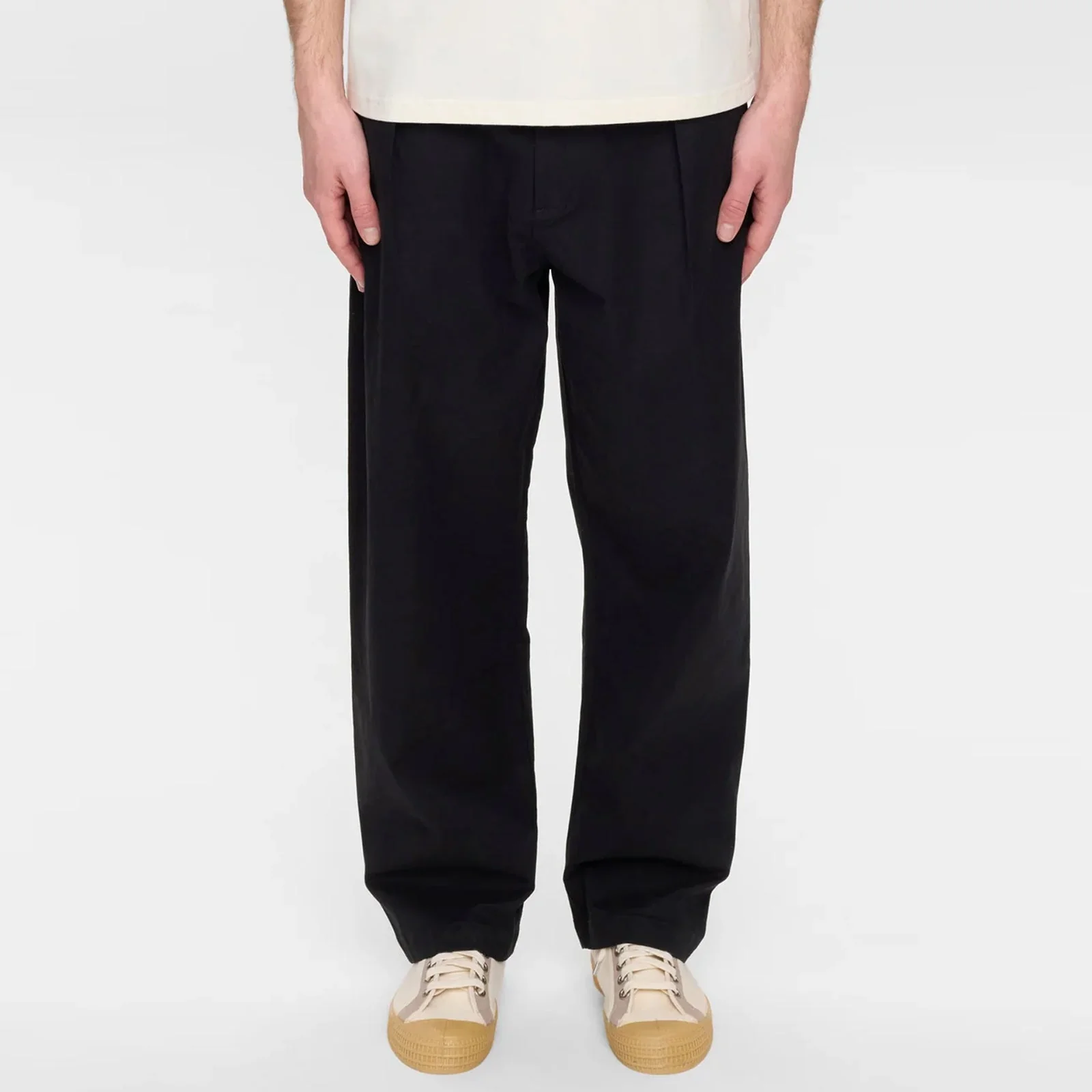 Akjakob Cotton Pleat Pants caviar - Image 3