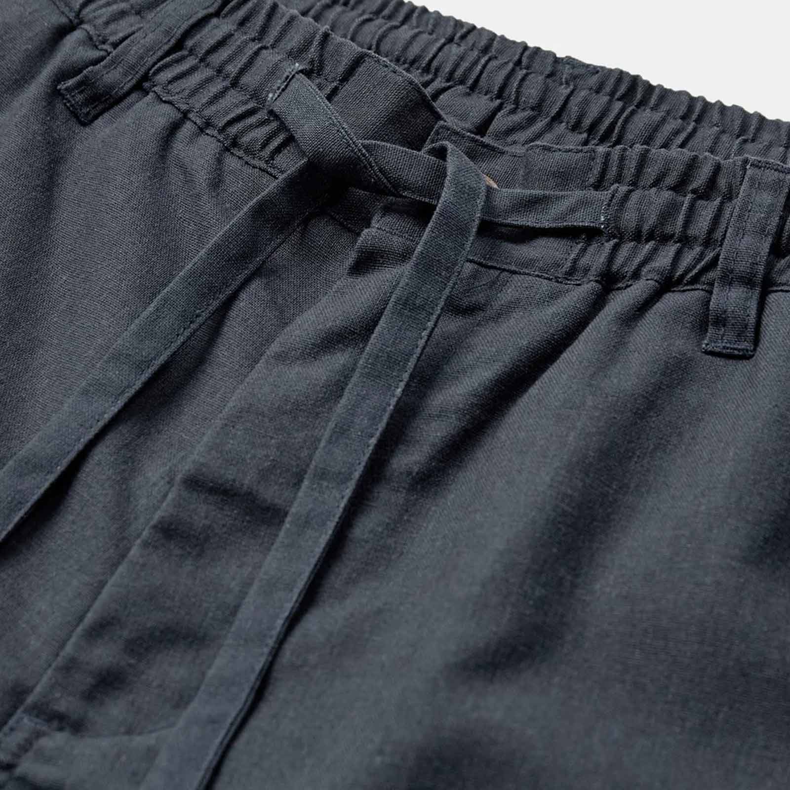 Akjames Cot/Linen/Vis Ela Shorts blue indigo - Image 3