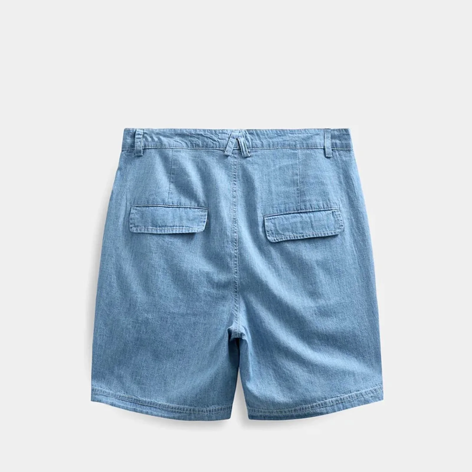 Akjan Chambray Shorts medium blue denim - Image 2