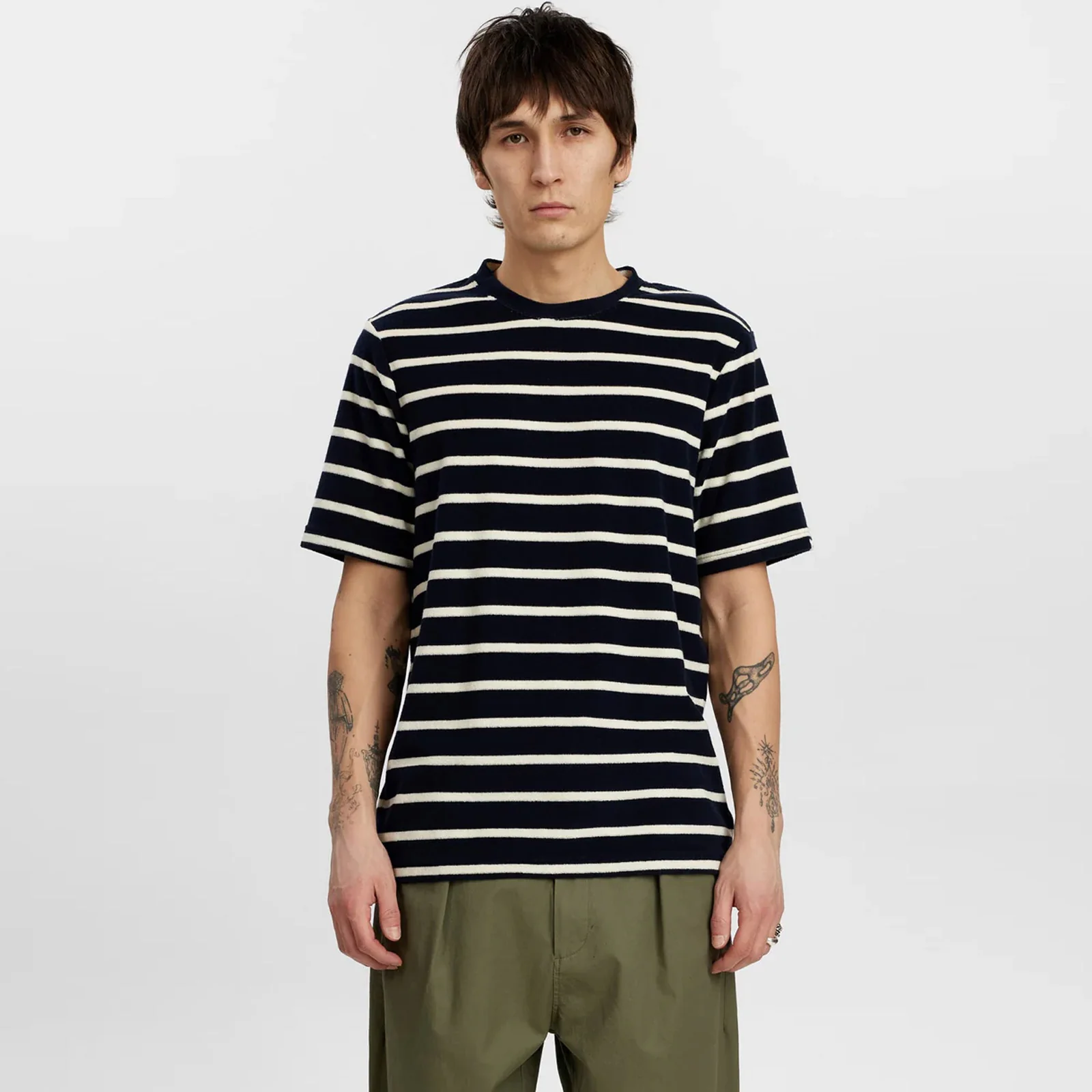 Akkikki Frotte Stripe Tee 3059 sky captain