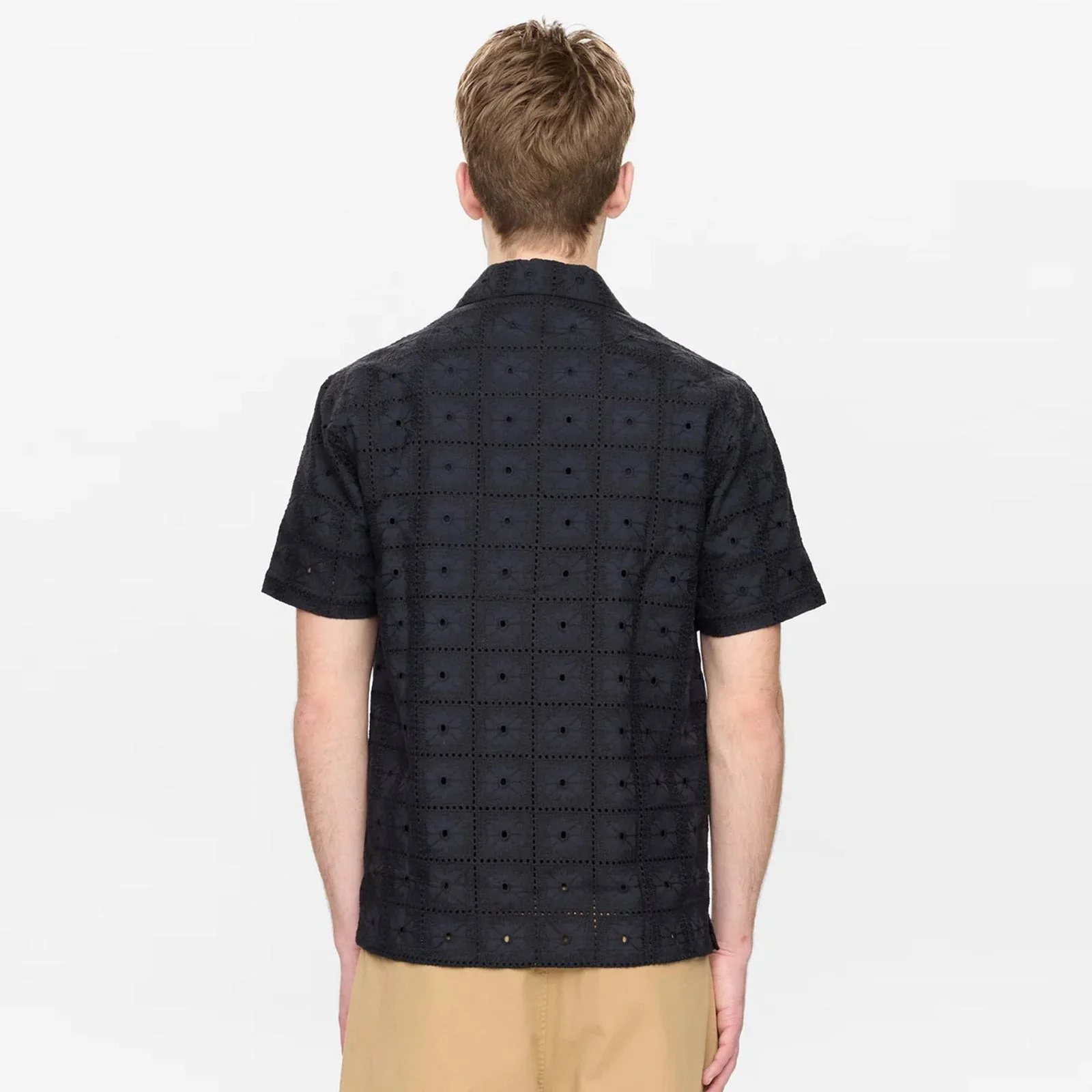 Akleander Lace EMB S/S Shirt caviar - Image 2