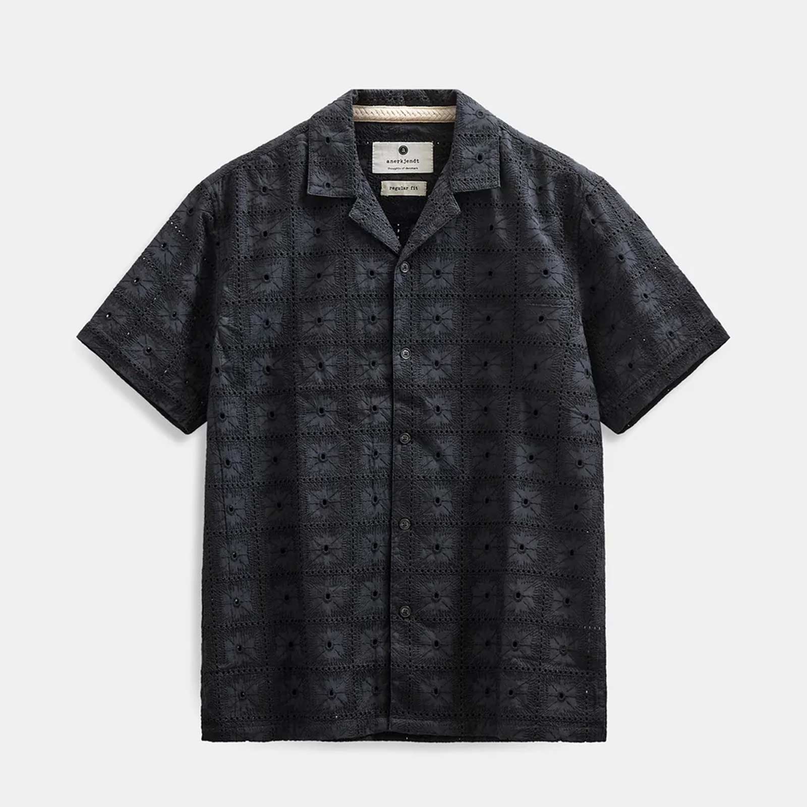 Akleander Lace EMB S/S Shirt caviar - Image 3