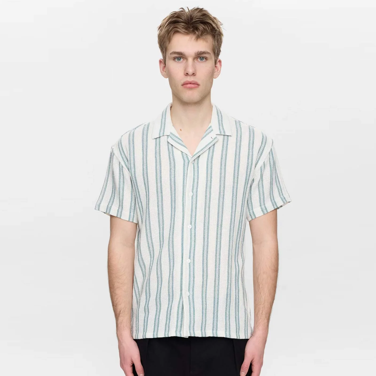 Akleander Struc Stripe2 S/S Shirt tofu - Image 2