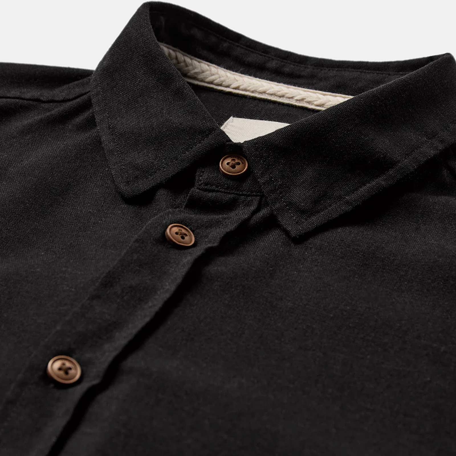 Akleif Cot/Linen/Vis L/S Shirt caviar - Image 3