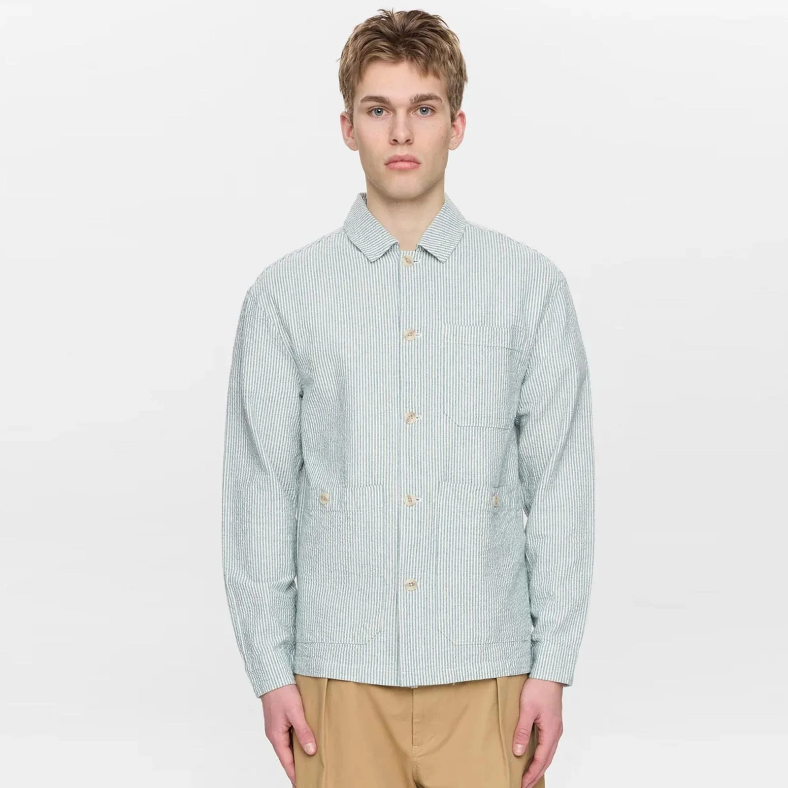 Akodin Stripe Overshirt tofu - Image 3
