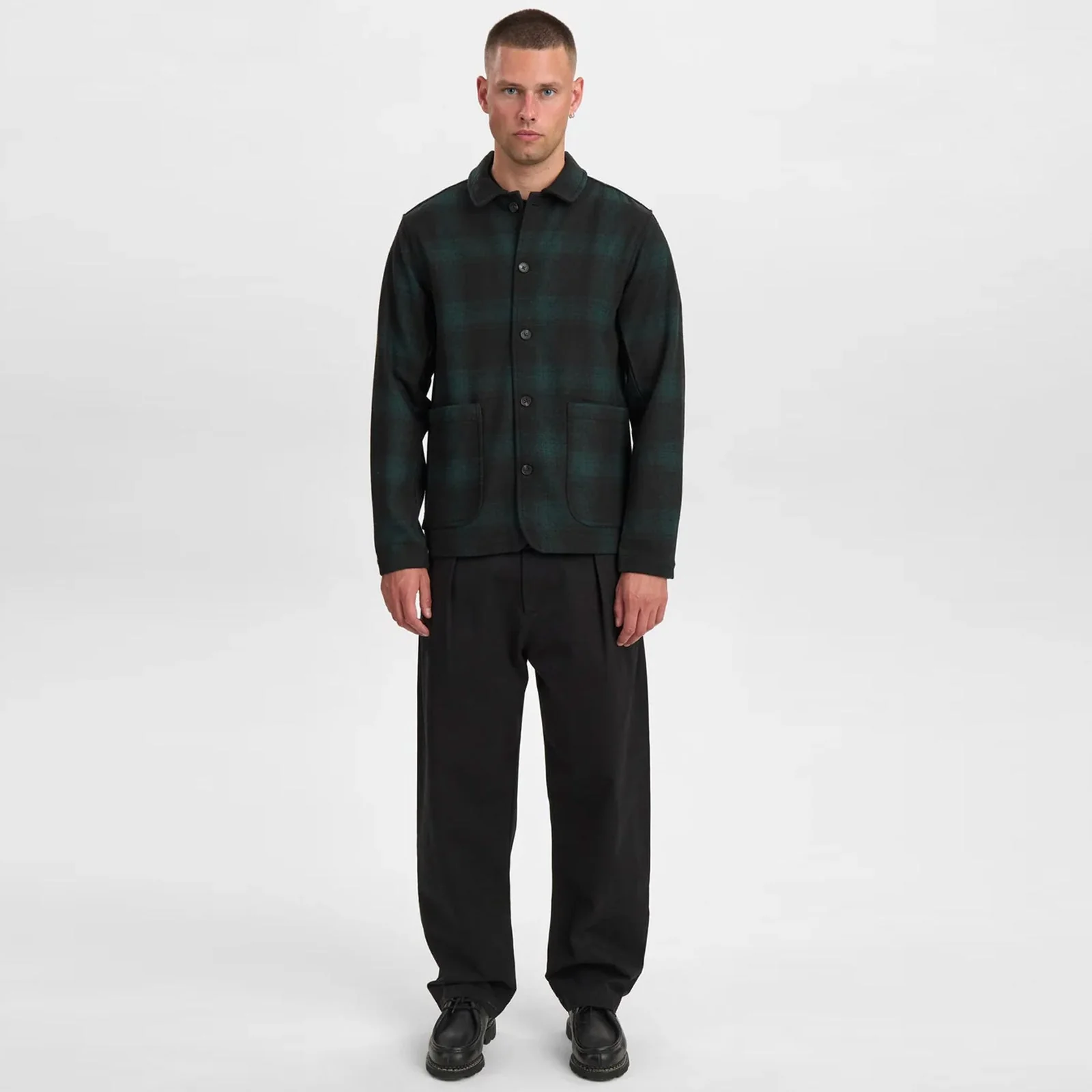 Akoscar Woolen Overshirt forest night - Image 3