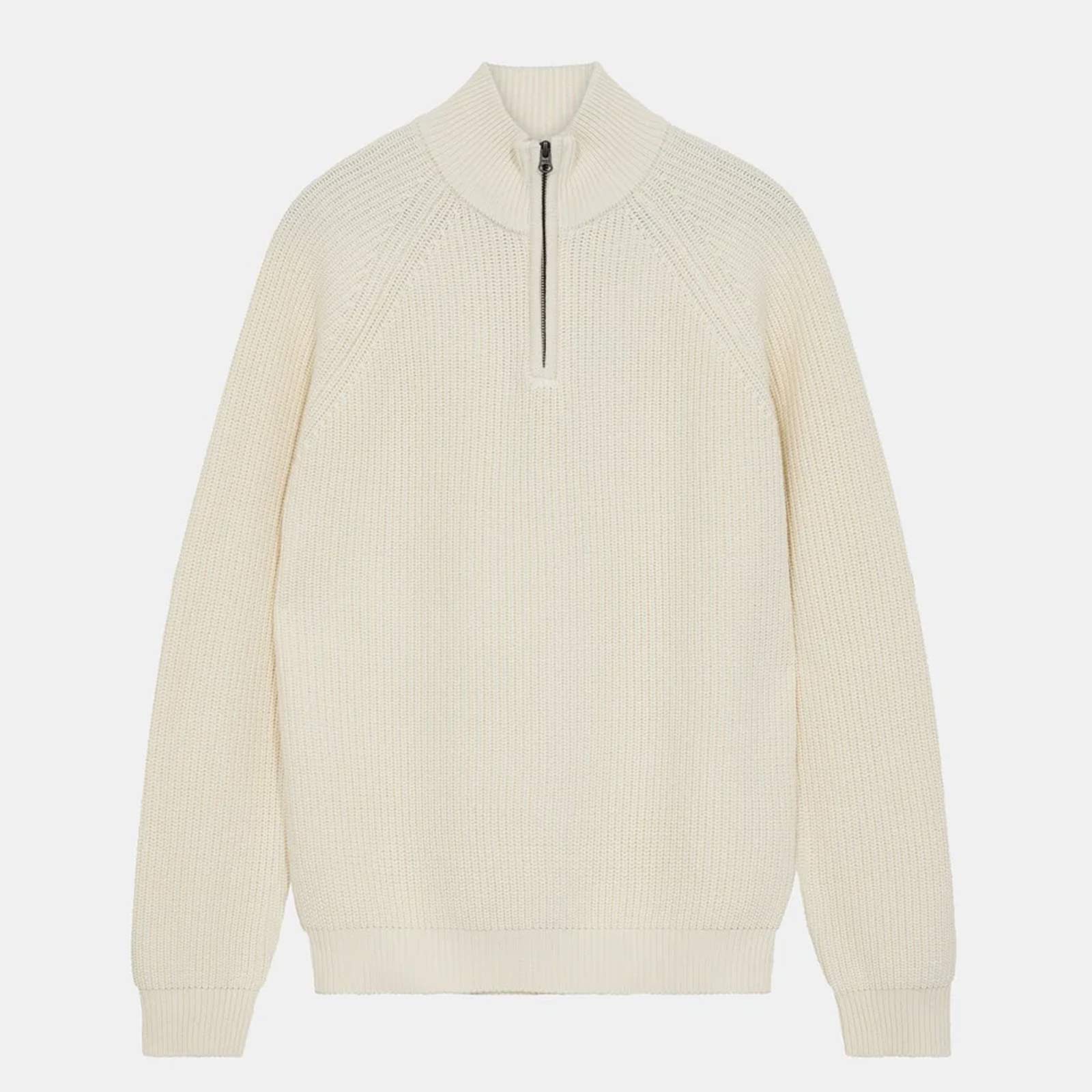 Aksune Patent Half Zip Knit Jumper tofu
