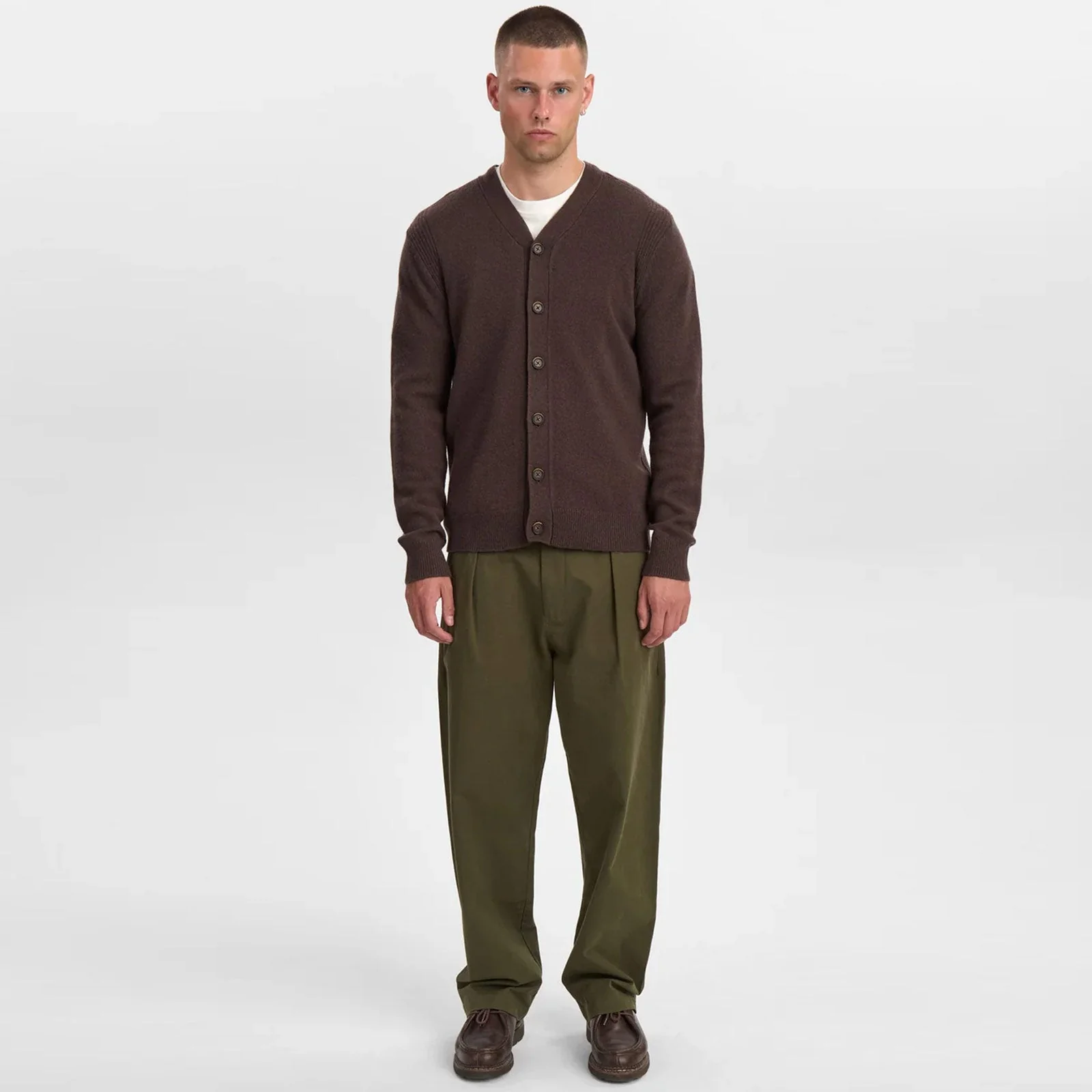 Aksvend Lambswool Cardigan mulch - Image 3