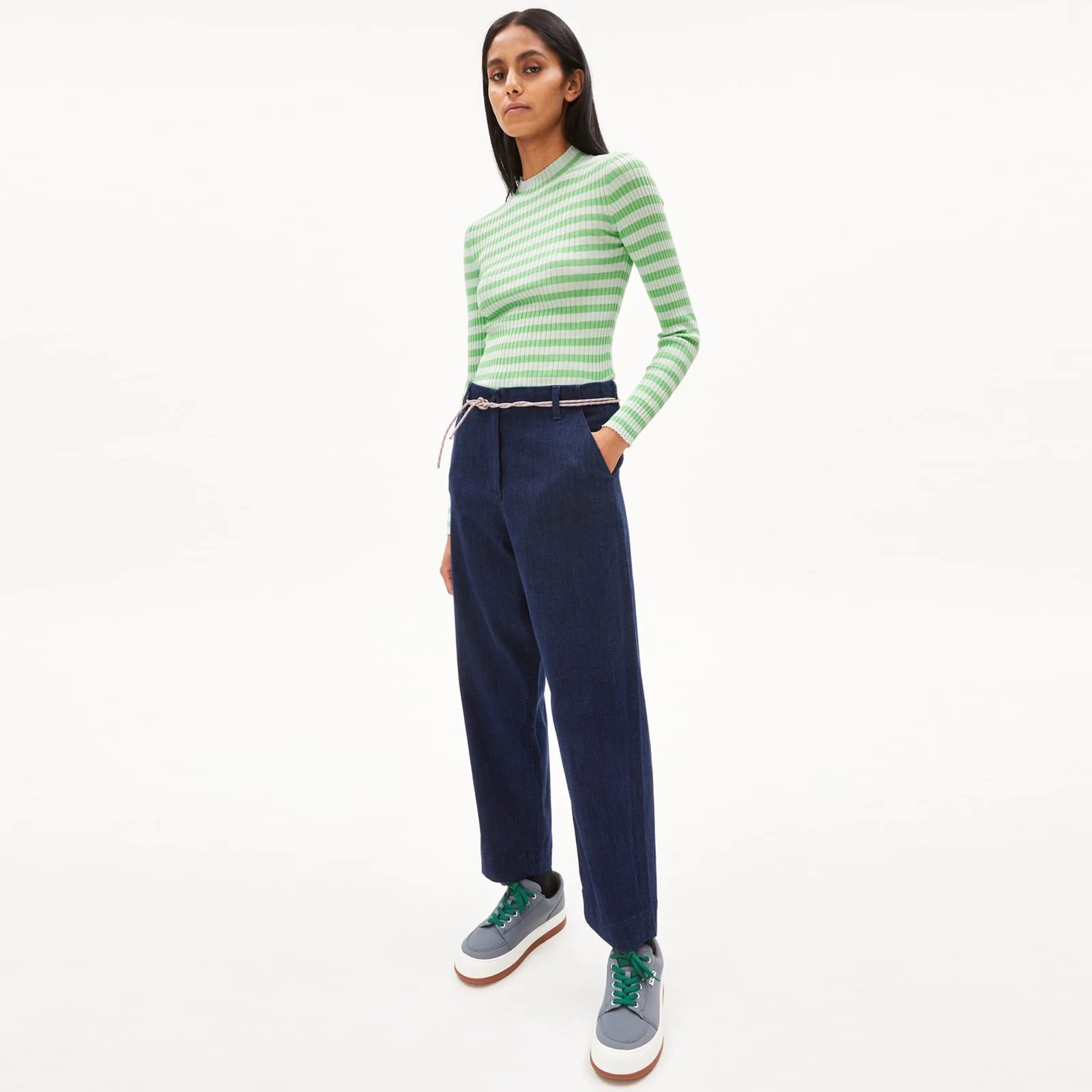 Alaania Striped Jumper light appleapple neon - Image 2