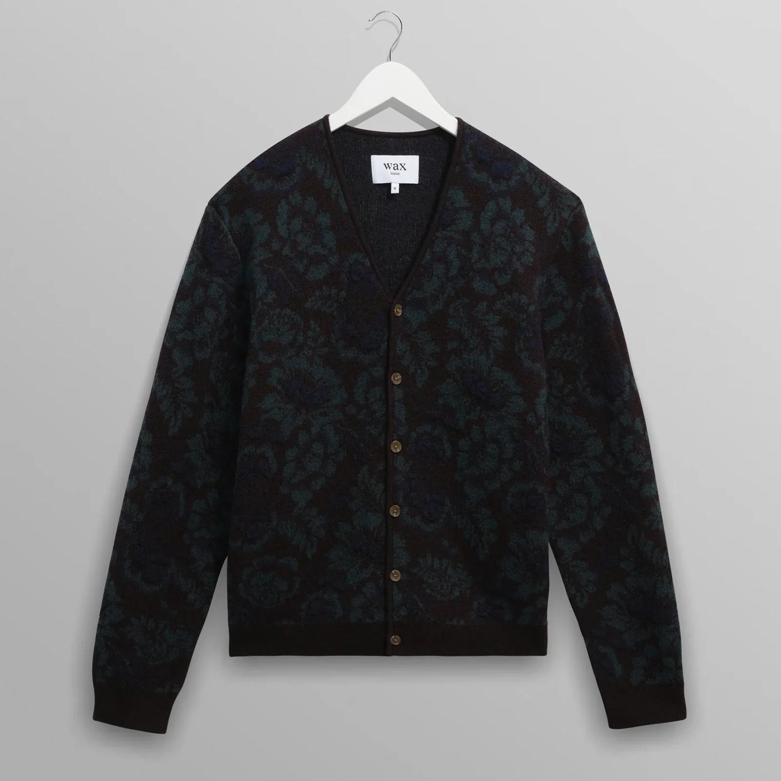 Alban Cardigan Floral Text Jcqrd black/green - Image 8