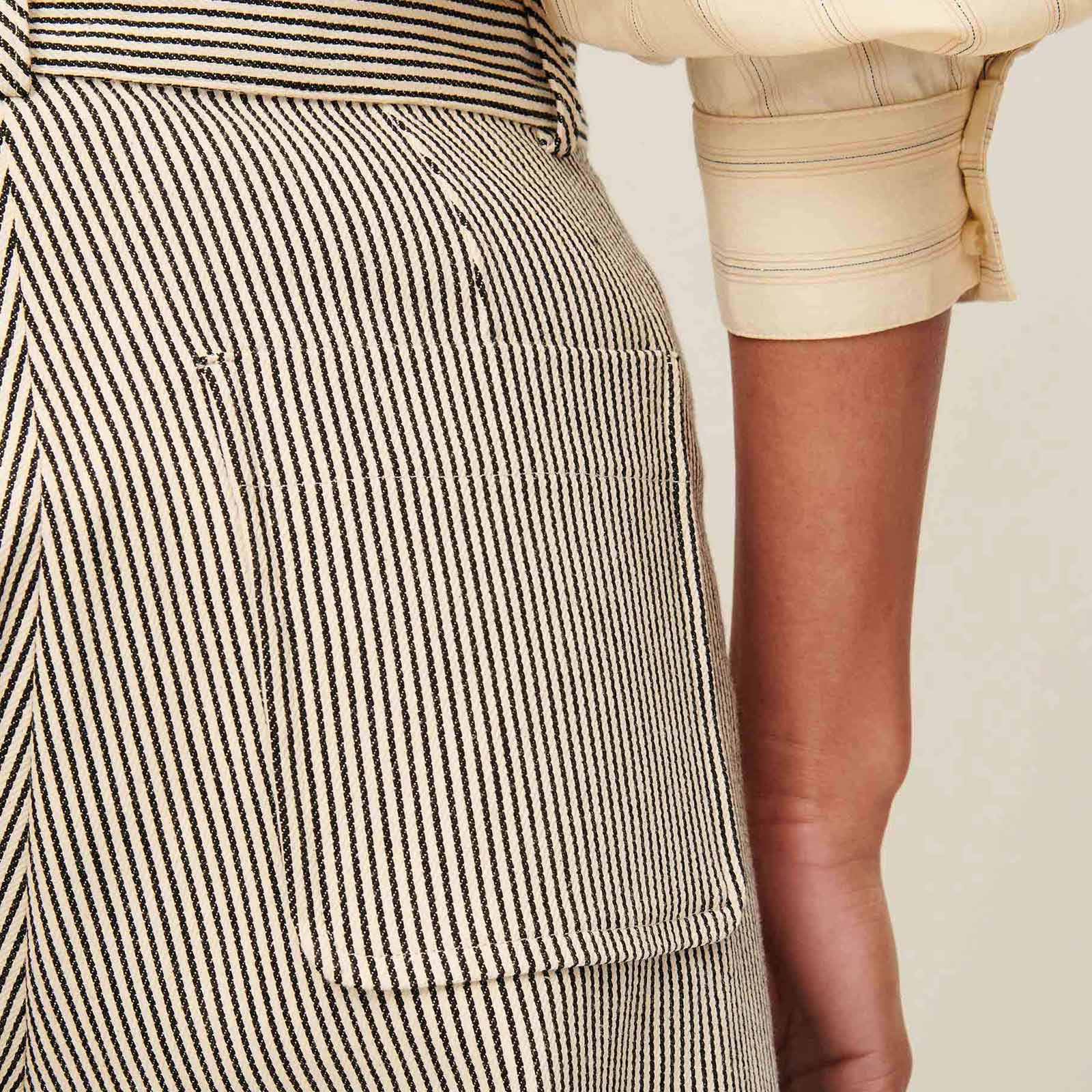 Albello Flared Pants coutil whiblack - Image 6