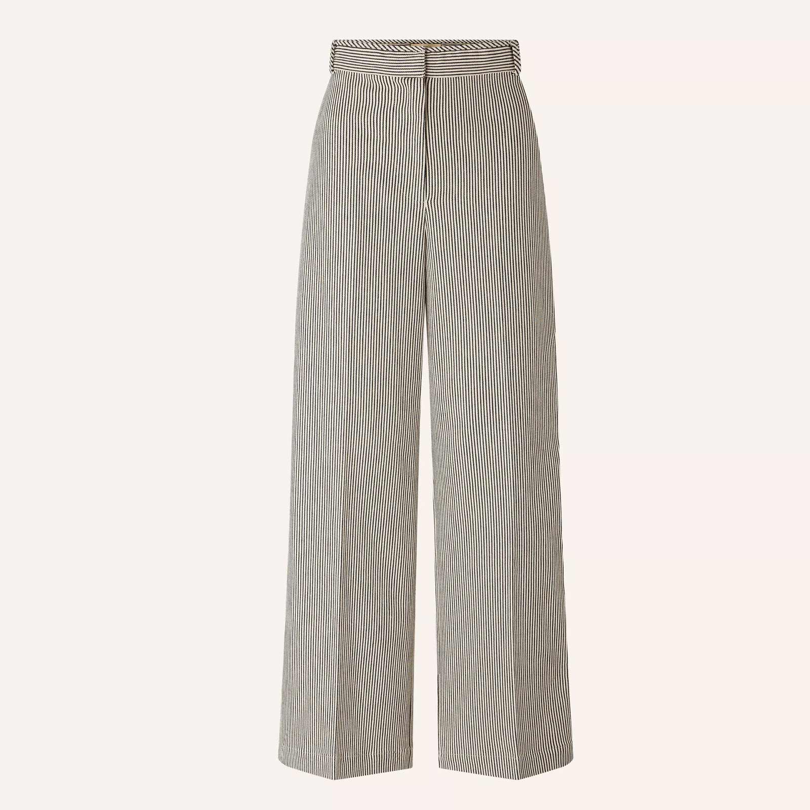 Albello Flared Pants coutil whiblack - Image 7