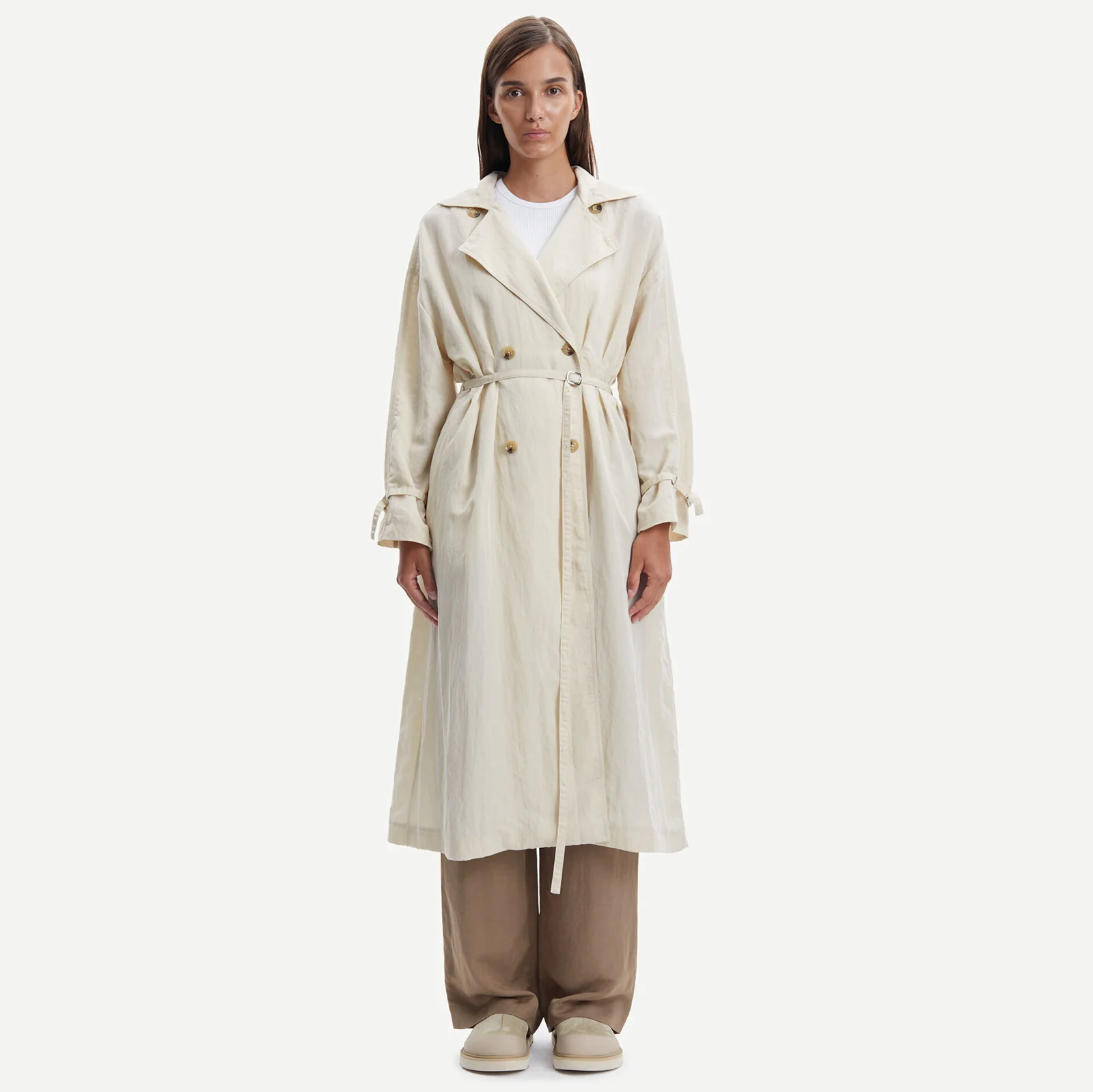 Alessia Trenchcoat brown rice - Image 3