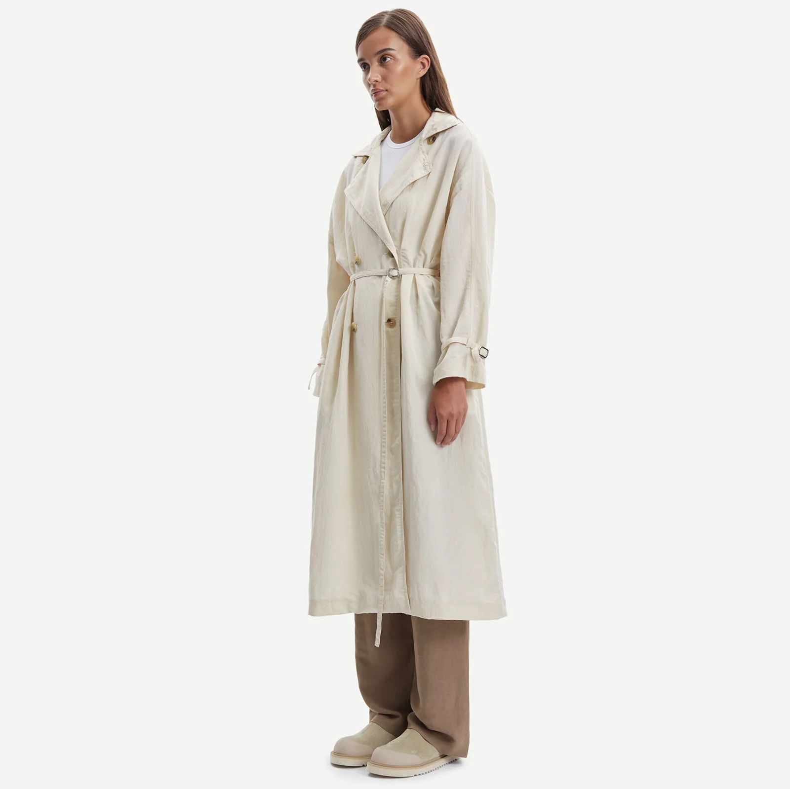 Alessia Trenchcoat brown rice - Image 4