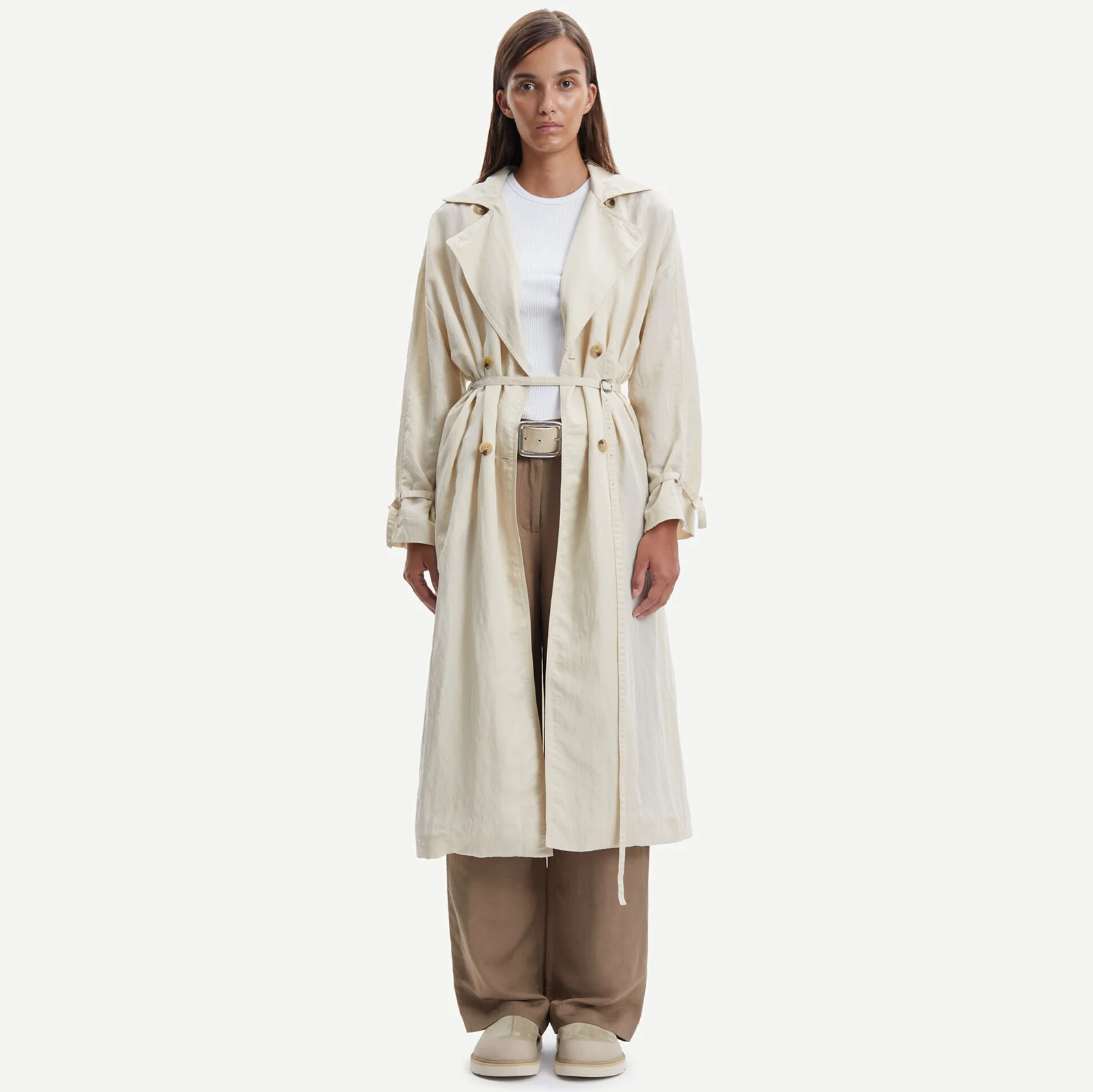 Alessia Trenchcoat brown rice - Image 5