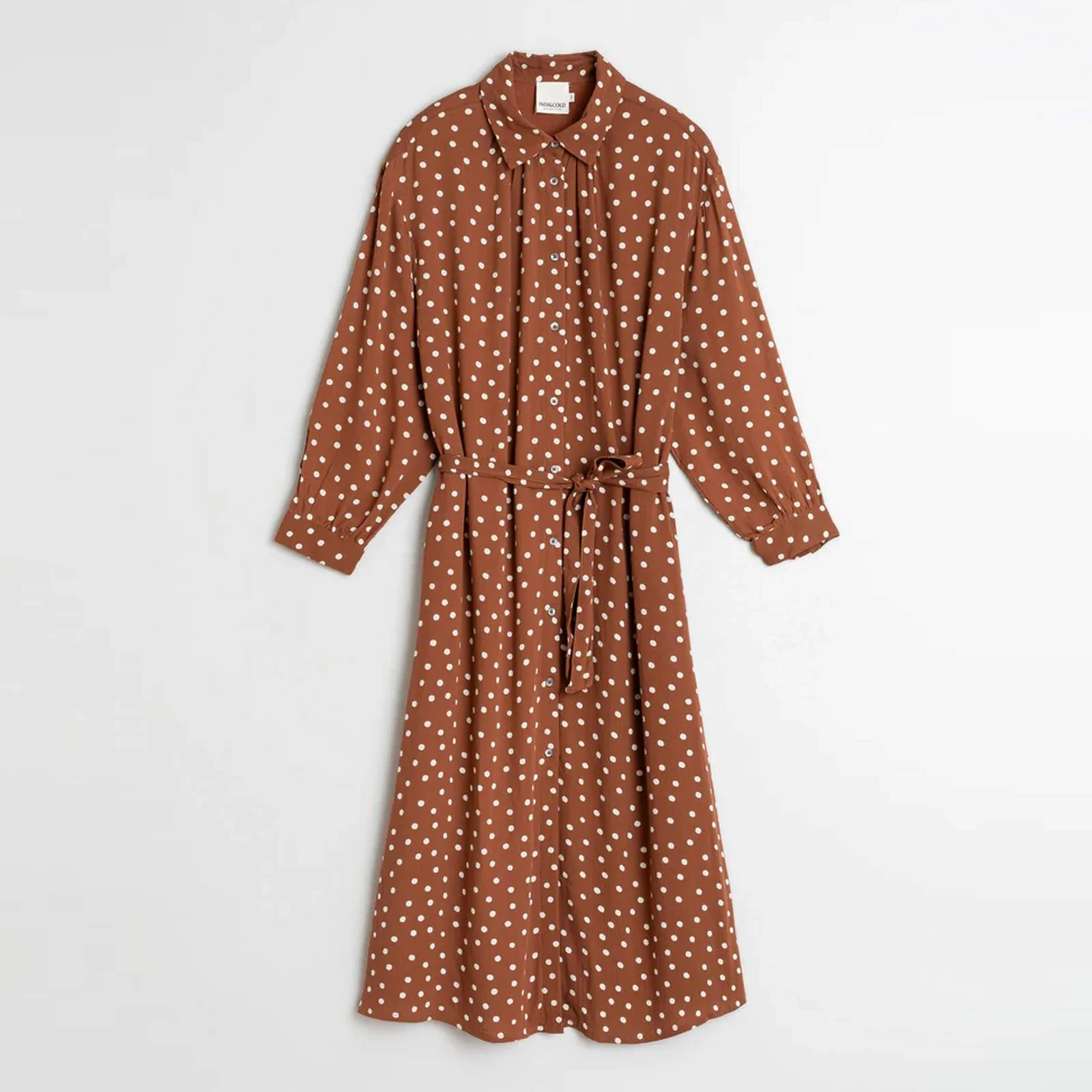 Allover Print Viscose Dress terracota - Image 5
