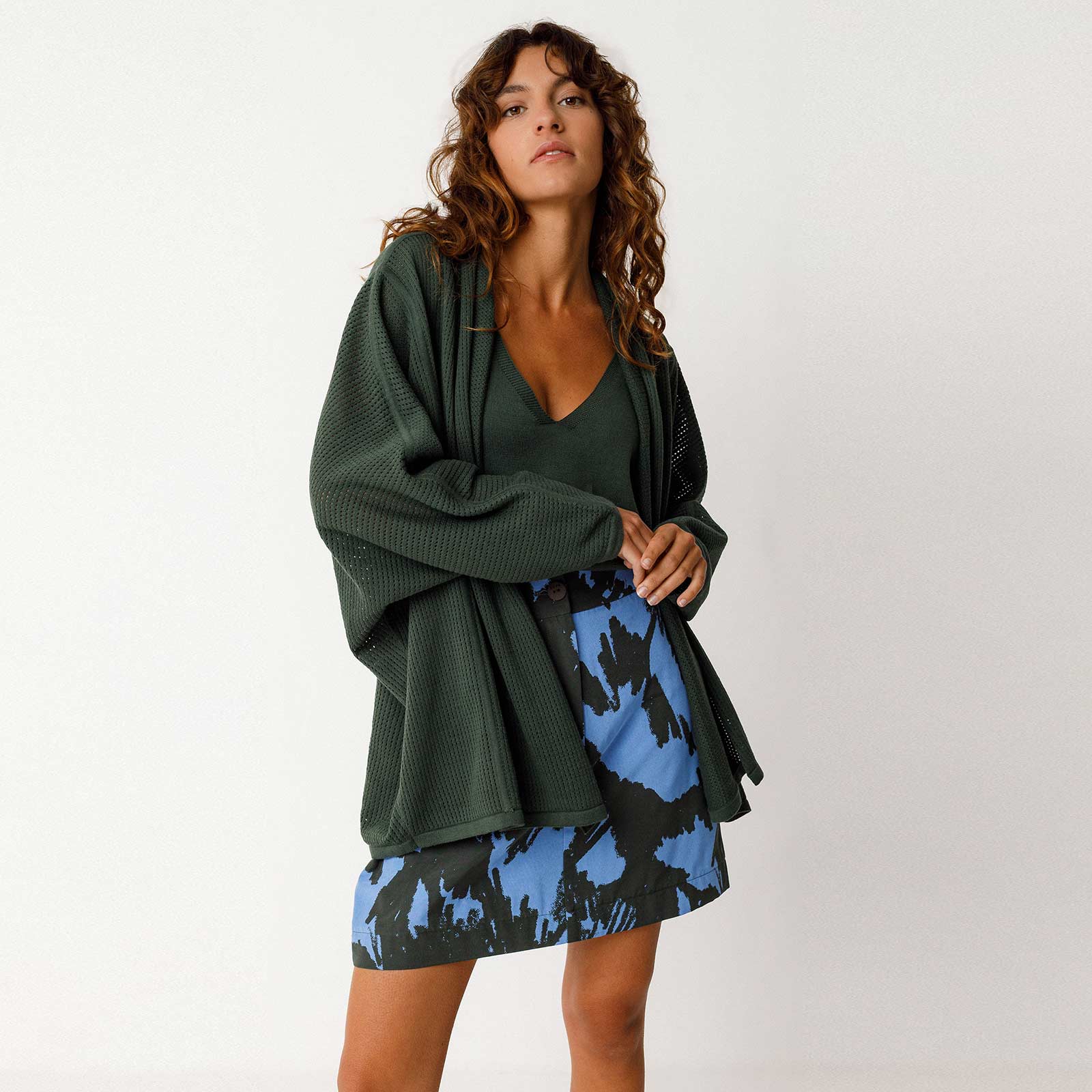 Aras Cardigan bottle green