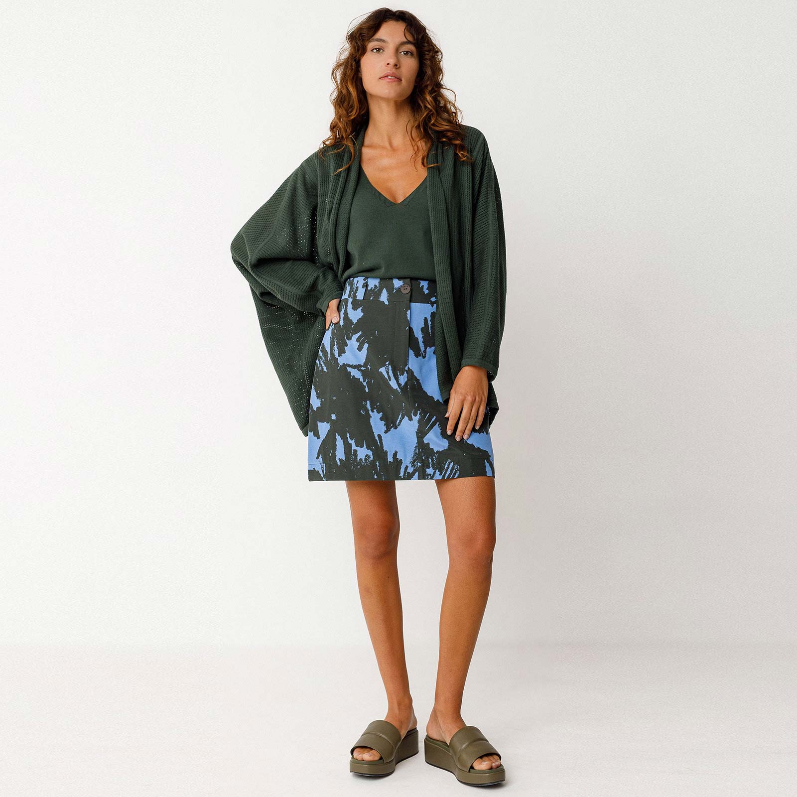 Aras Cardigan bottle green - Image 3