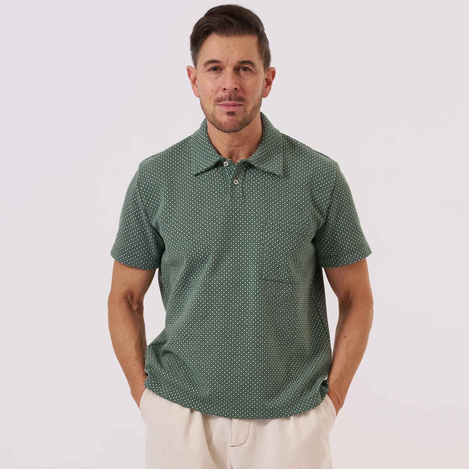 Argyll Jersey Newlyn Poloshirt green