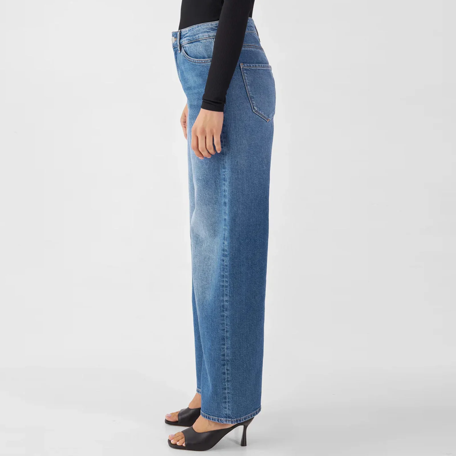 Ash Barrel Leg Jeans medium blue - Image 3