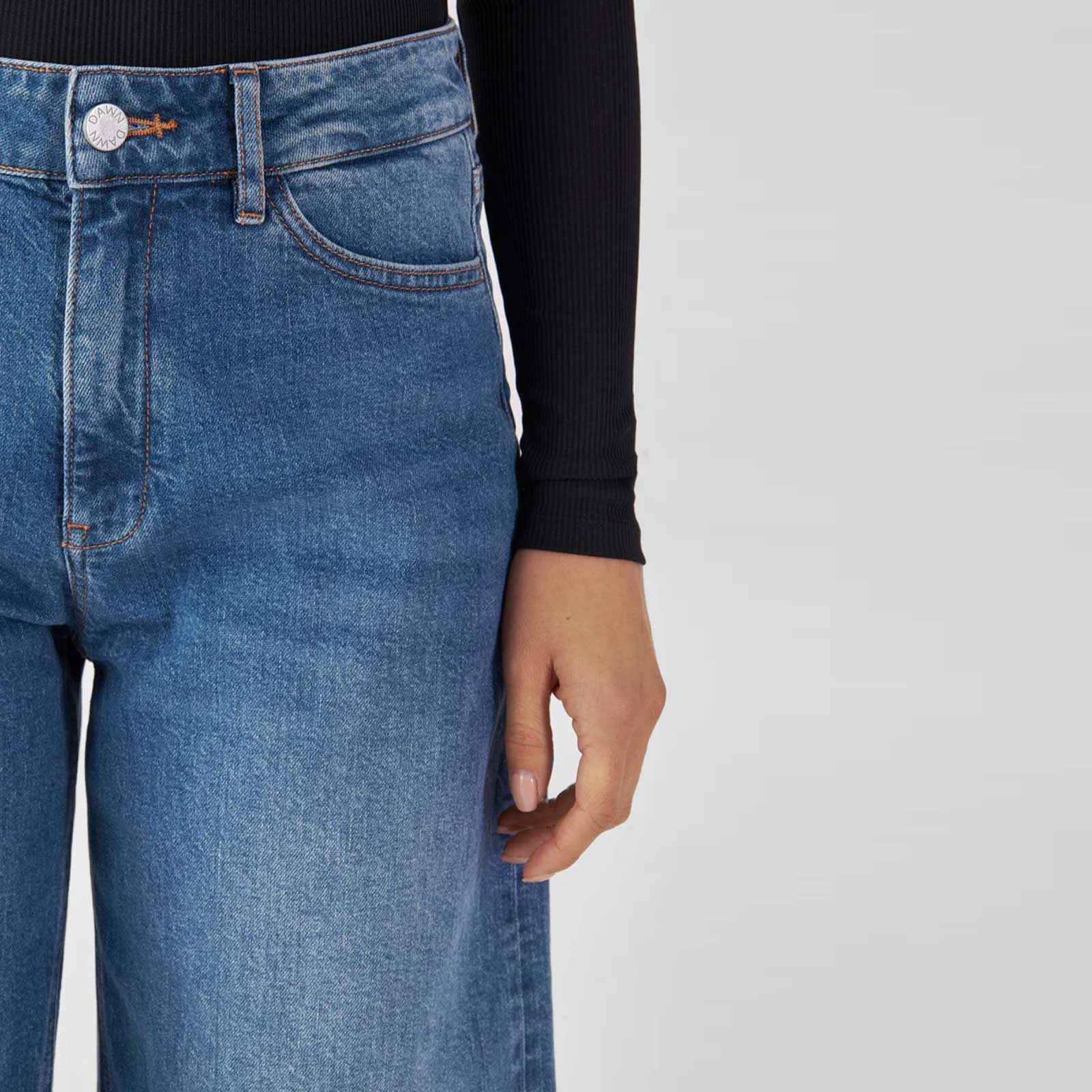 Ash Barrel Leg Jeans medium blue - Image 4