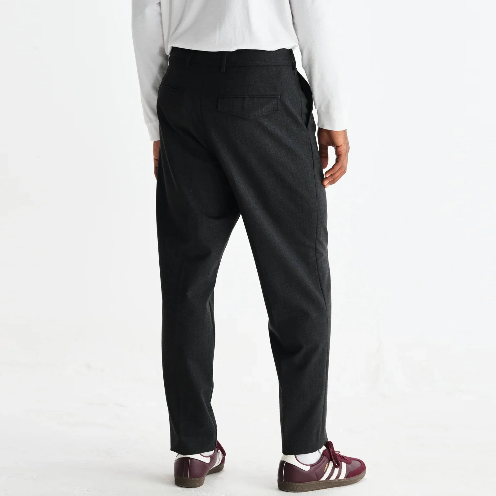 Aubyn Wool Blend Twill Trouser charcoal - Image 2