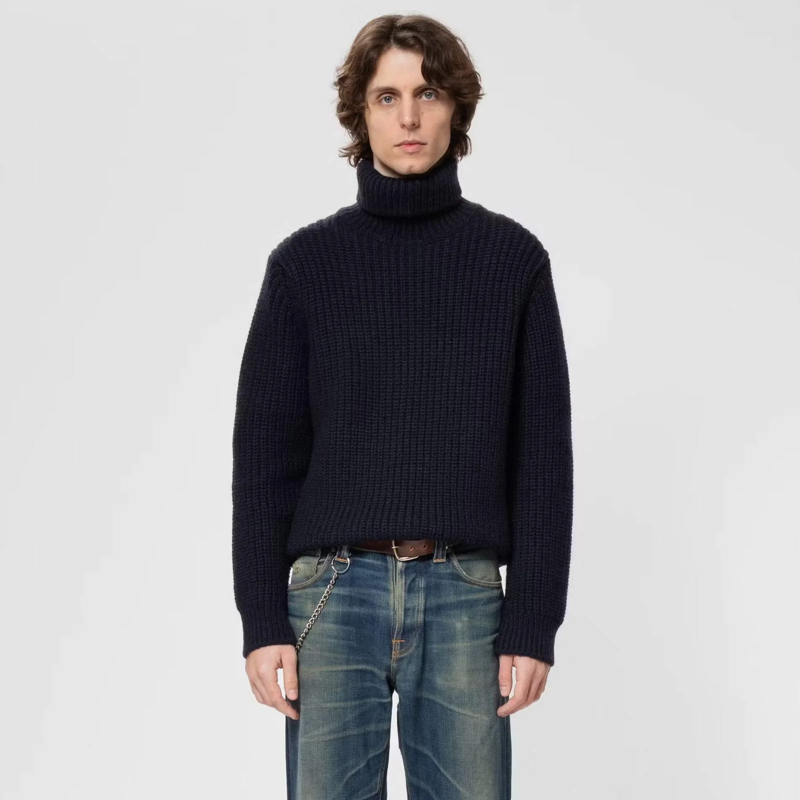 August Chunky Rollneck Knit navy