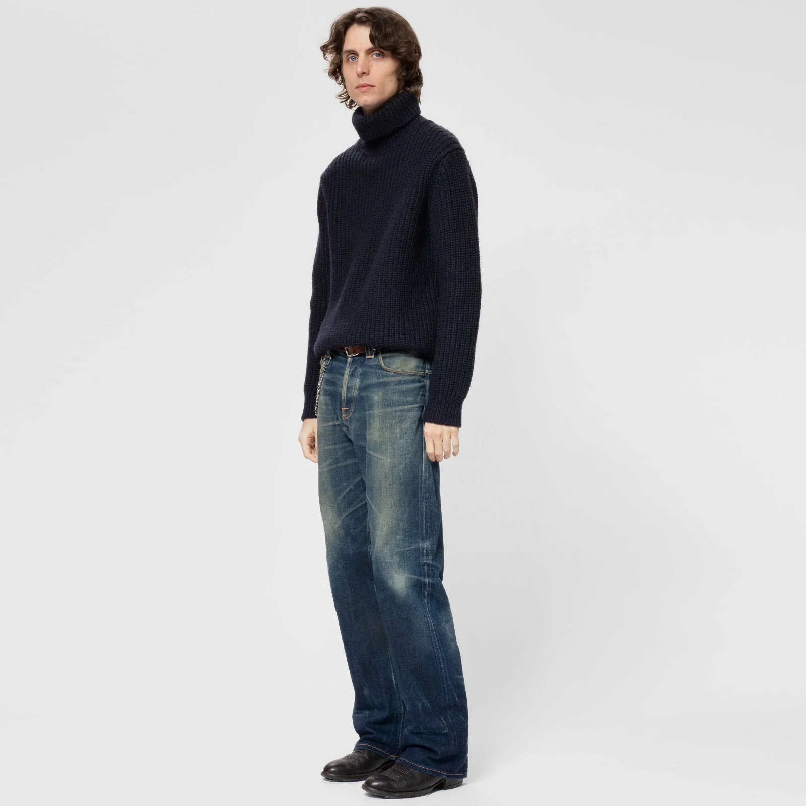 August Chunky Rollneck Knit navy - Image 2