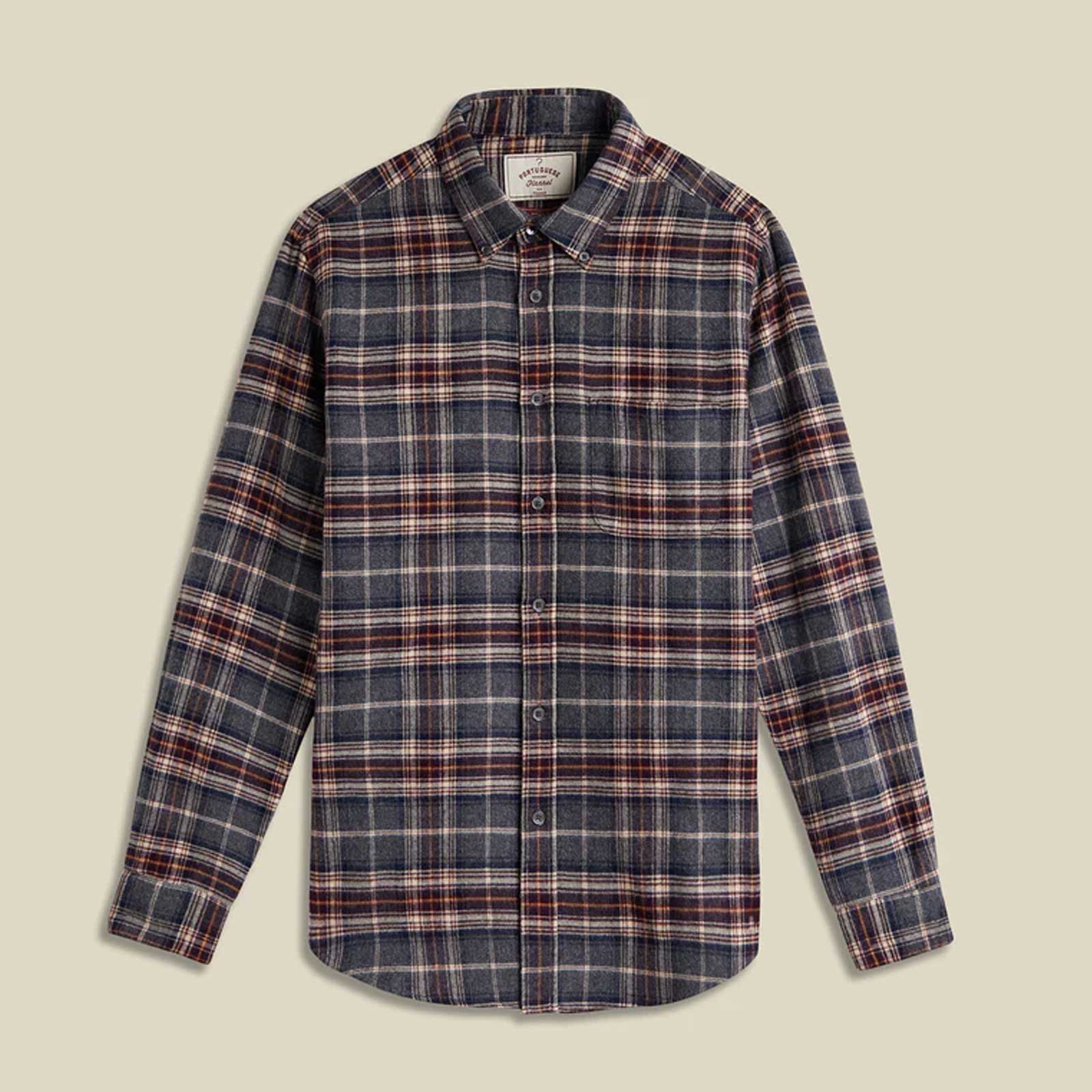 Augusta Flannel Shirt charcoal/wine/sand