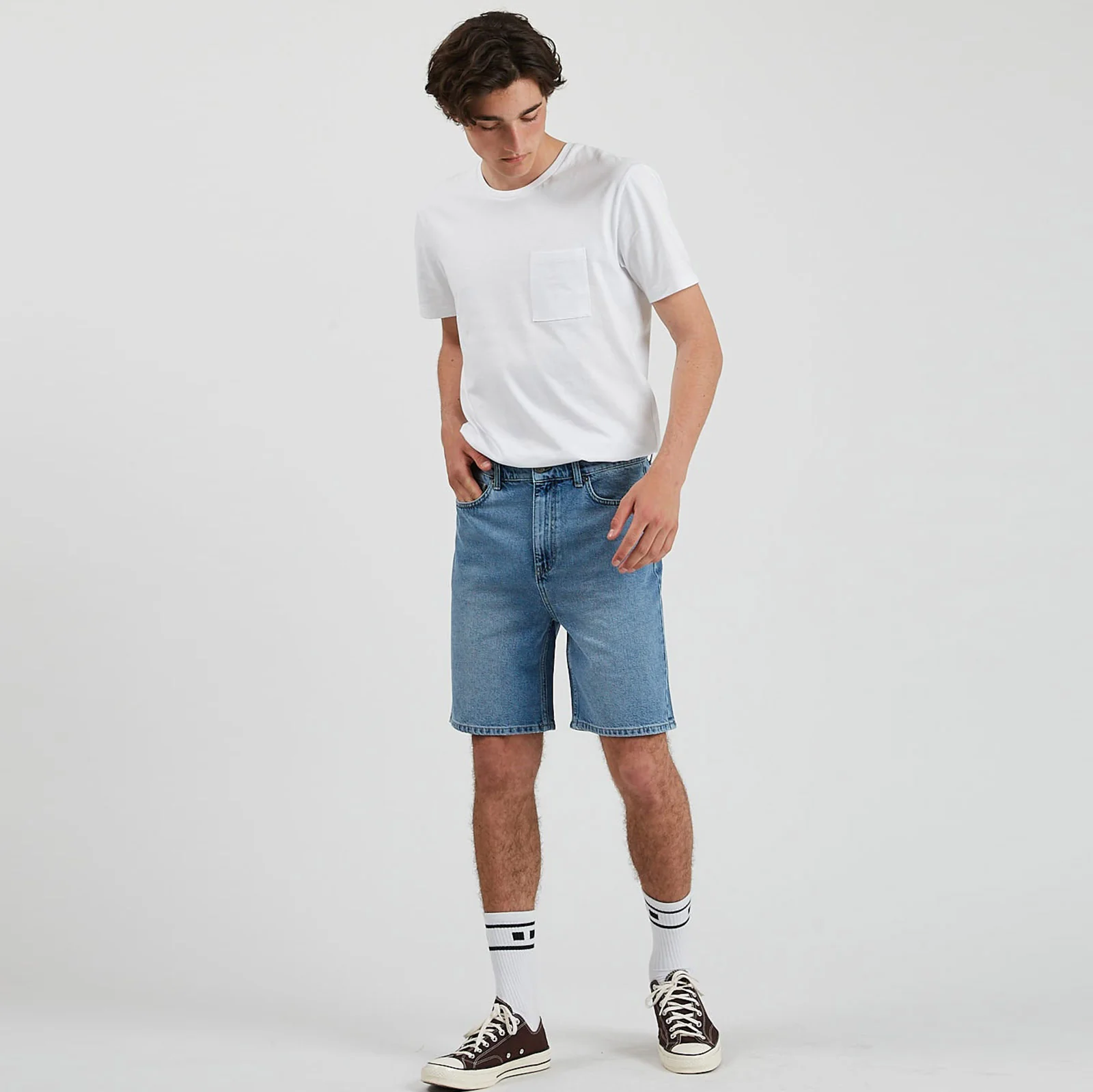 Beans Denim Shorts bering sea - Image 2