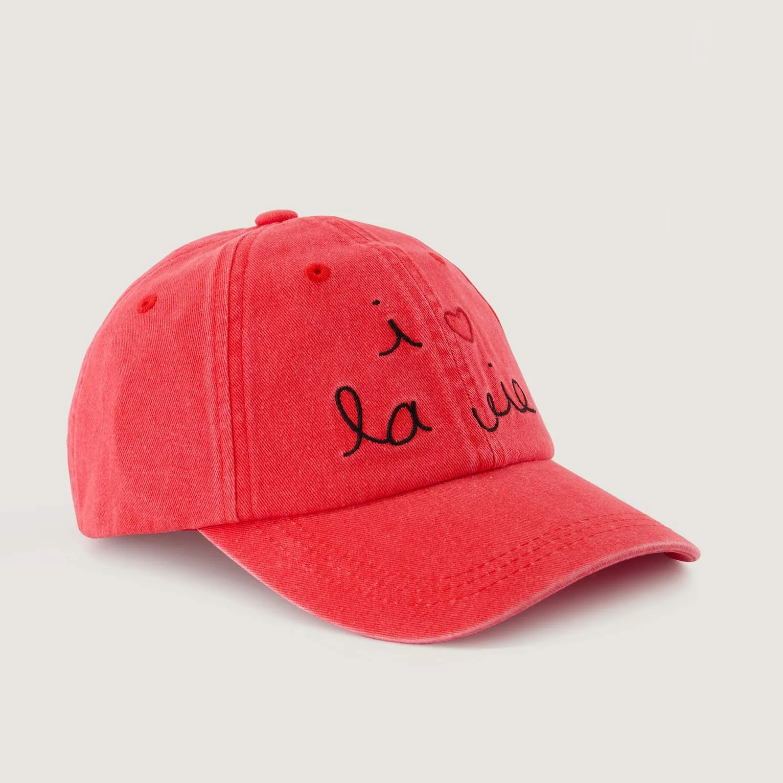 Beaumont I Love La Vie twill poppy washed
