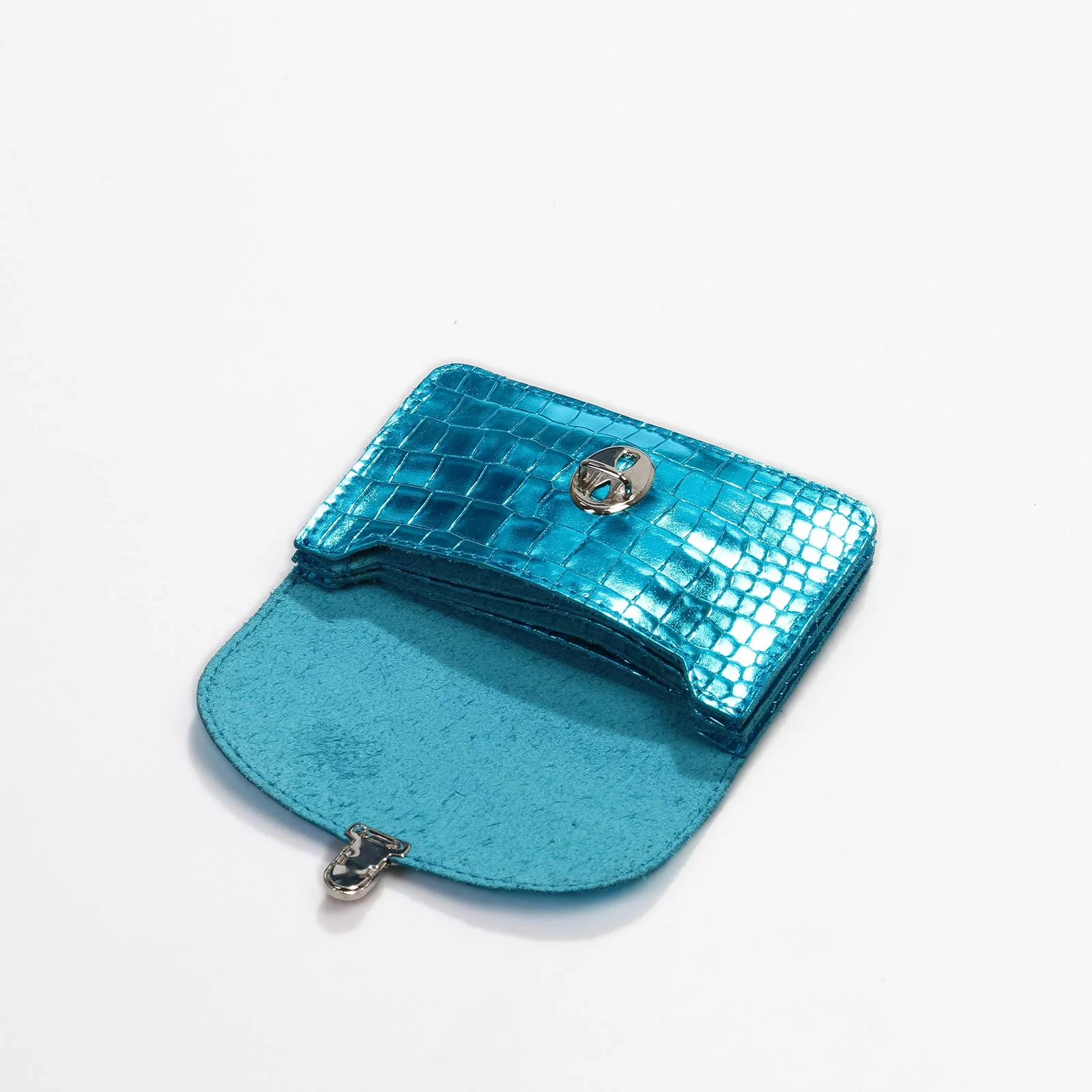 Borsa M Wallet croco turquoise - Image 3
