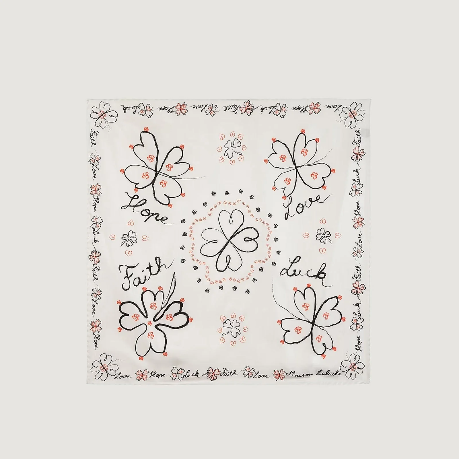 Boulnois Clover Hope Silk Scarf ivory