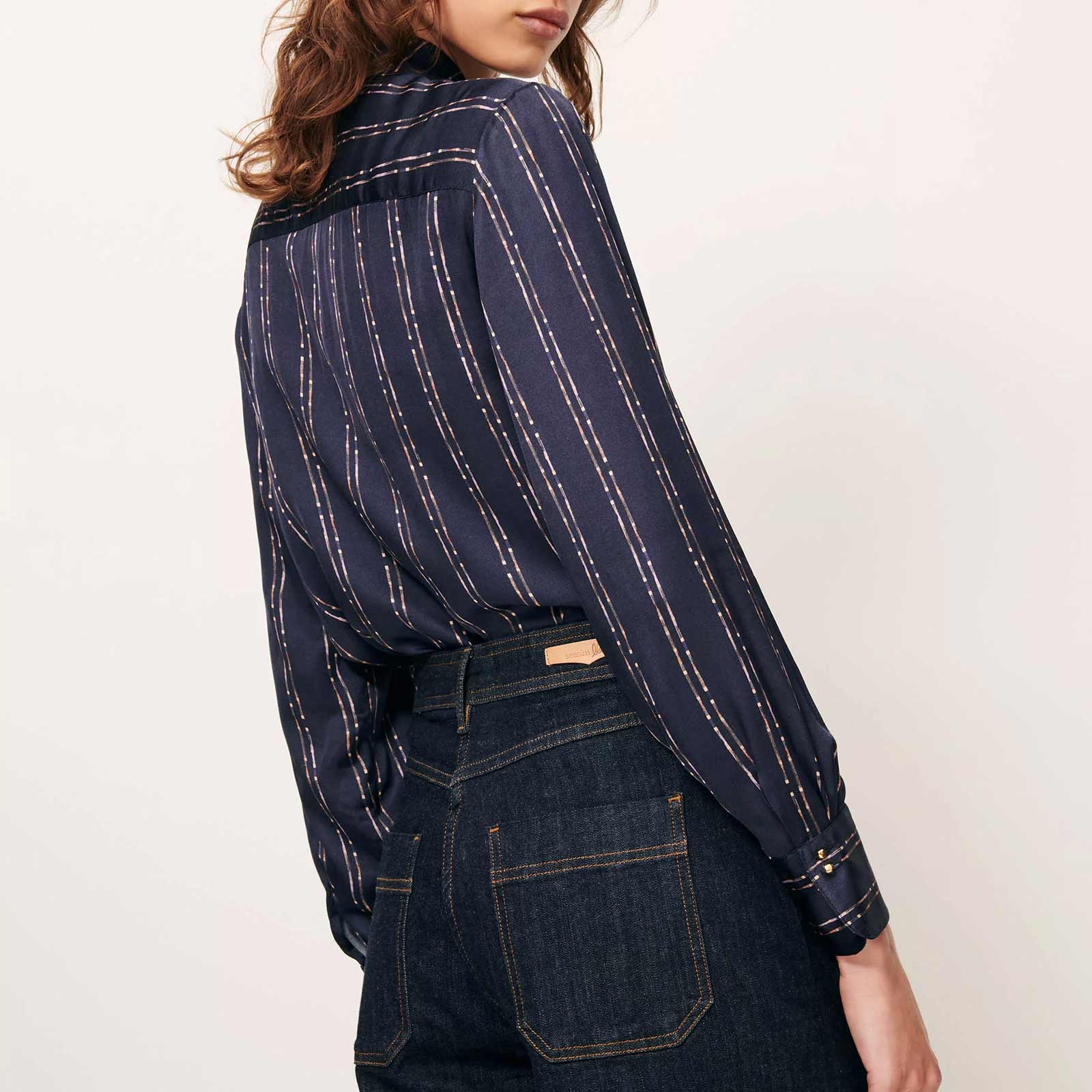 Britjet Blouse navy plumikat - Image 2