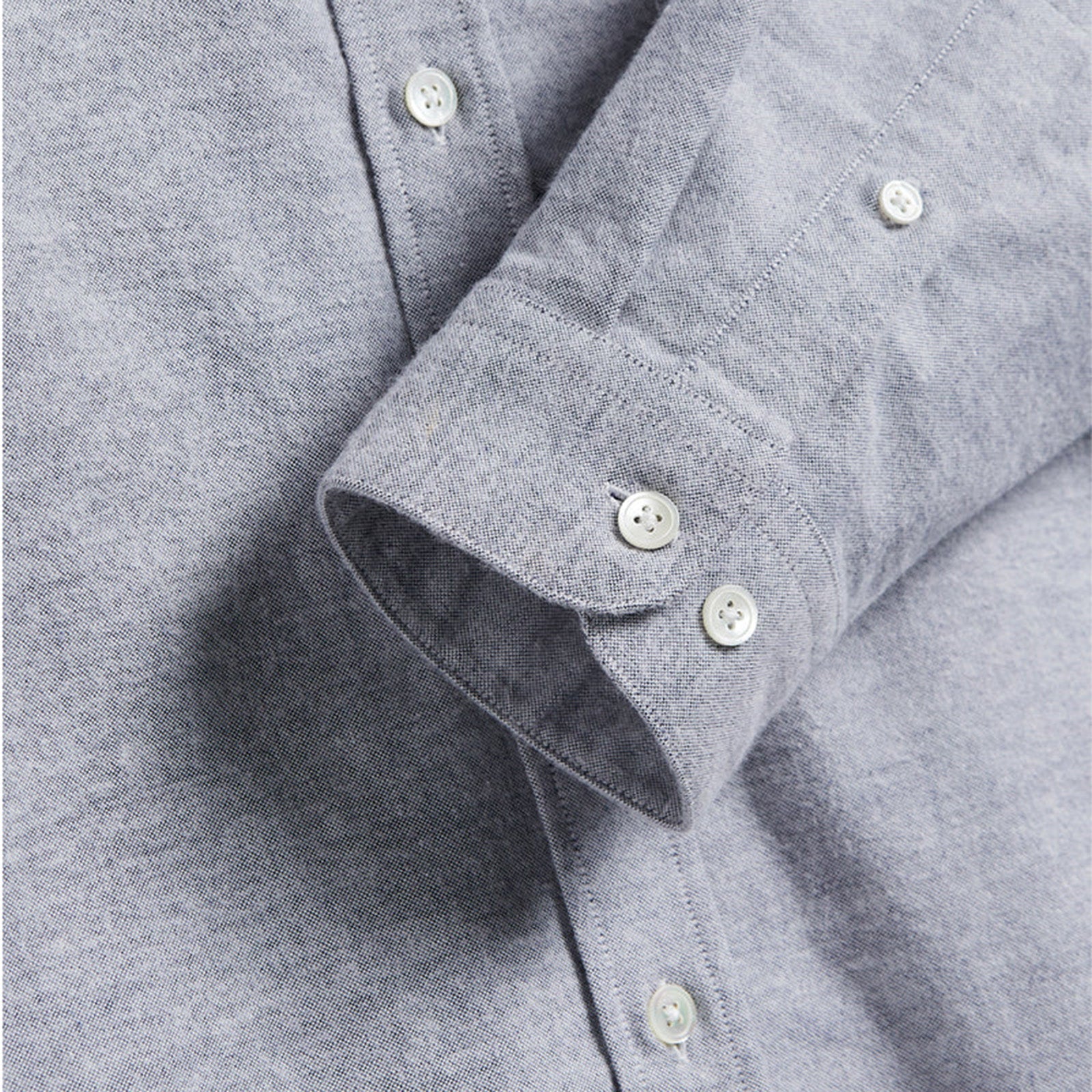 Brushed Oxford Shirt blue - Image 3