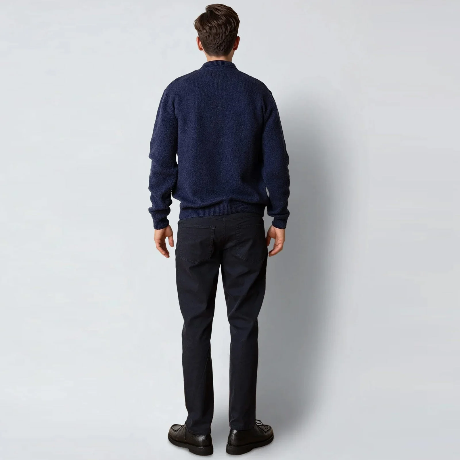 Bryan Knitted Polo navy - Image 2