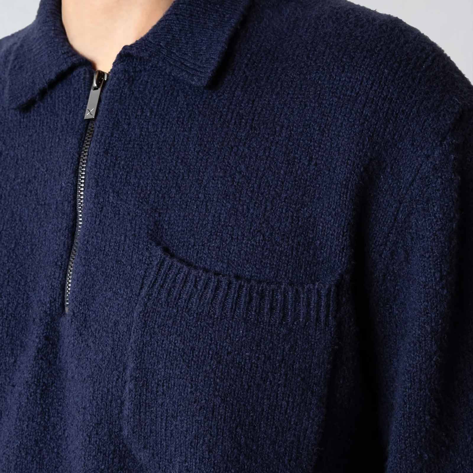 Bryan Knitted Polo navy - Image 3