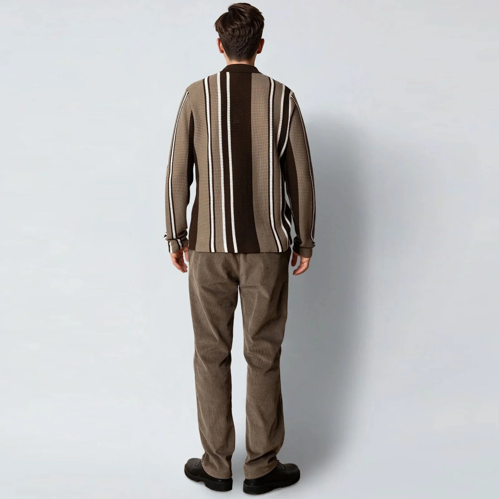 Buckley Polo Cardigan dark brown - Image 2