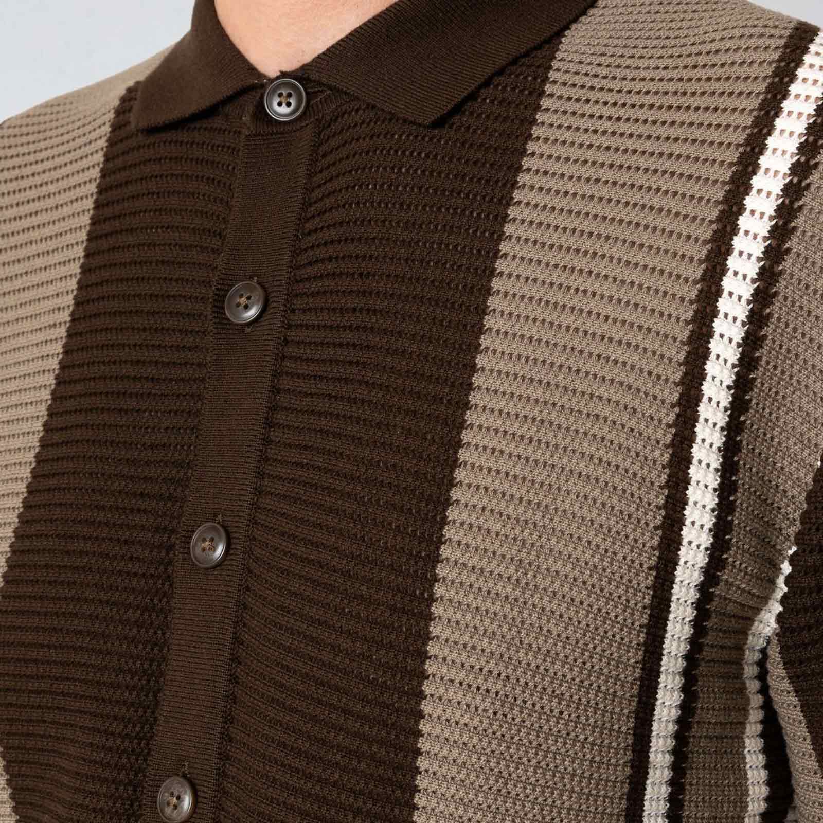 Buckley Polo Cardigan dark brown - Image 4
