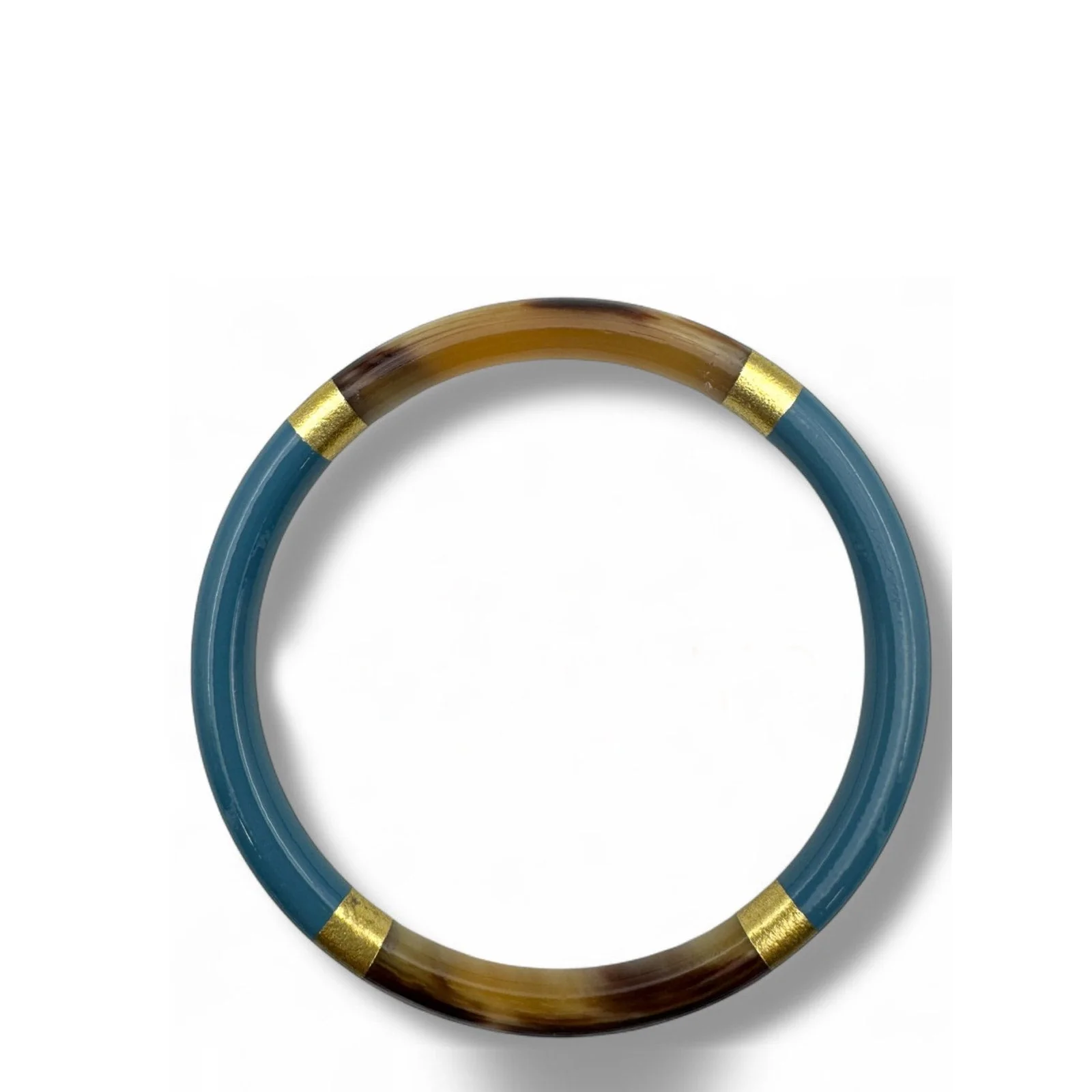 Buffle Horn Bracelet bleu canard C54
