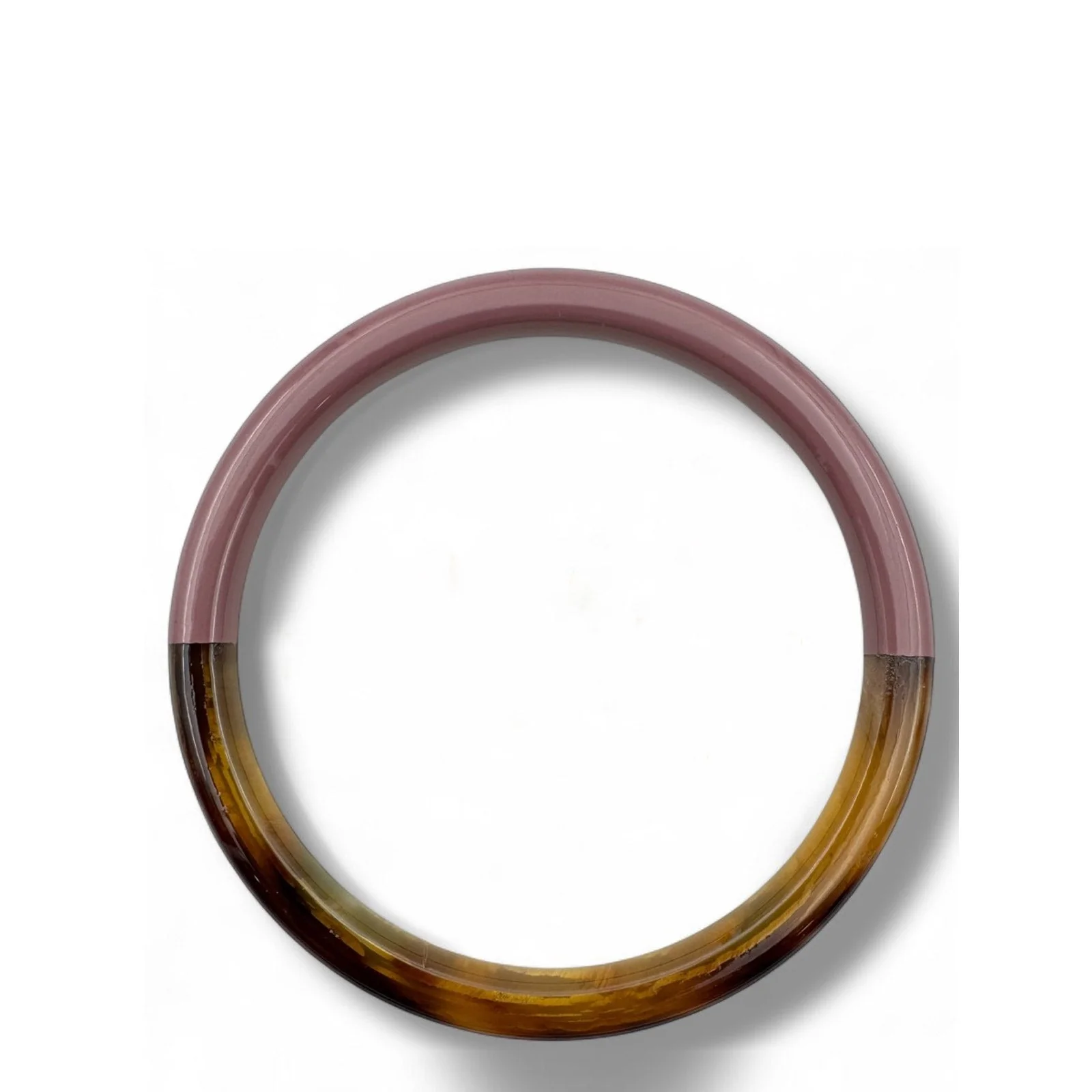 Buffle Horn Bracelet mauve poudré C60