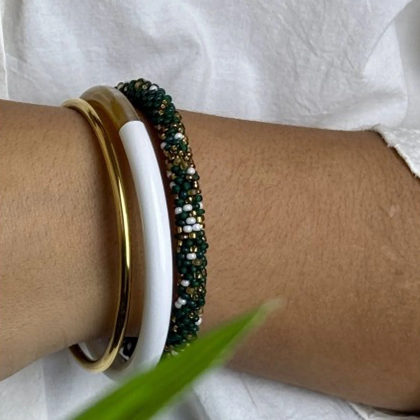 Buffle Horn Bracelet white C13 - Image 2