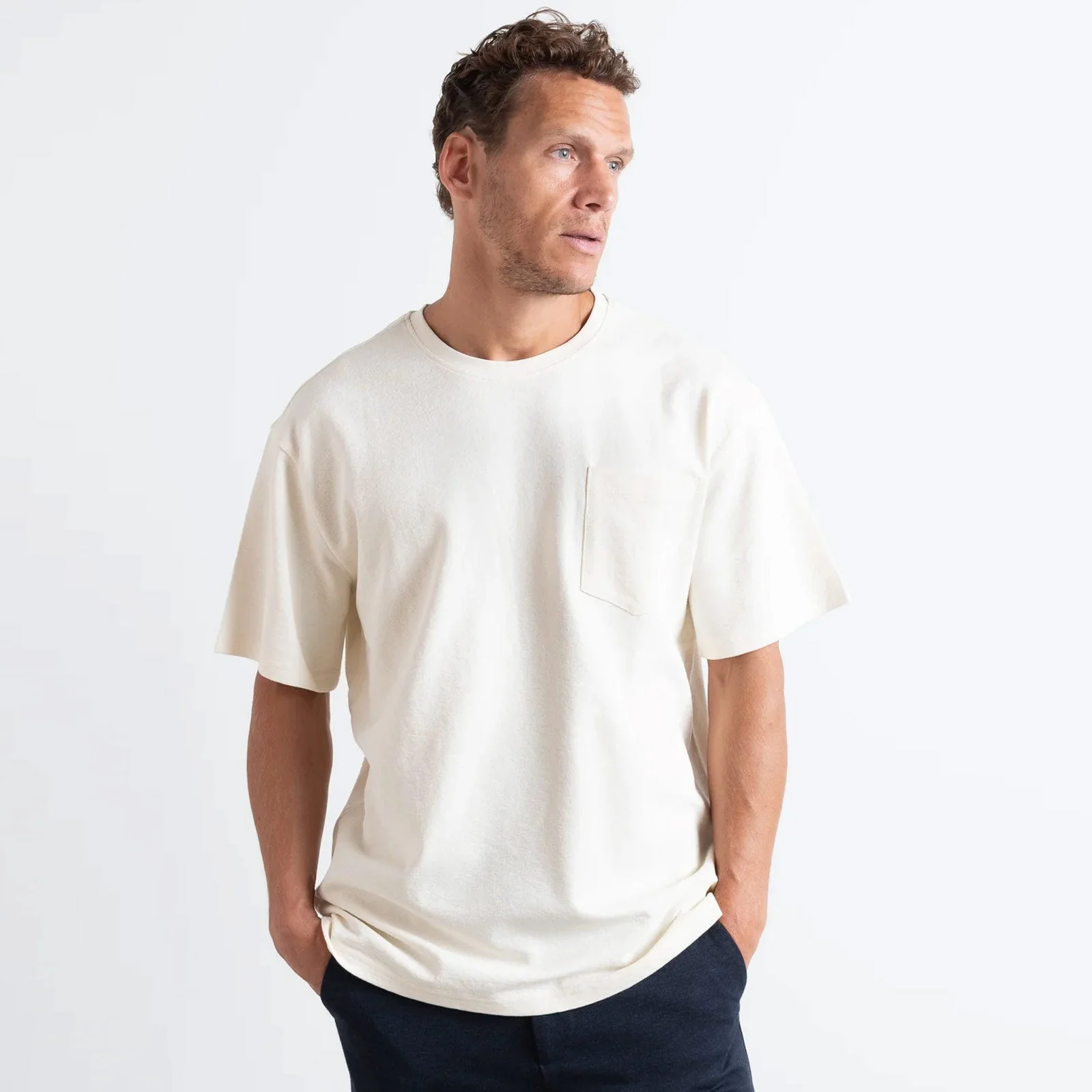 Calton Structured Tee ecru